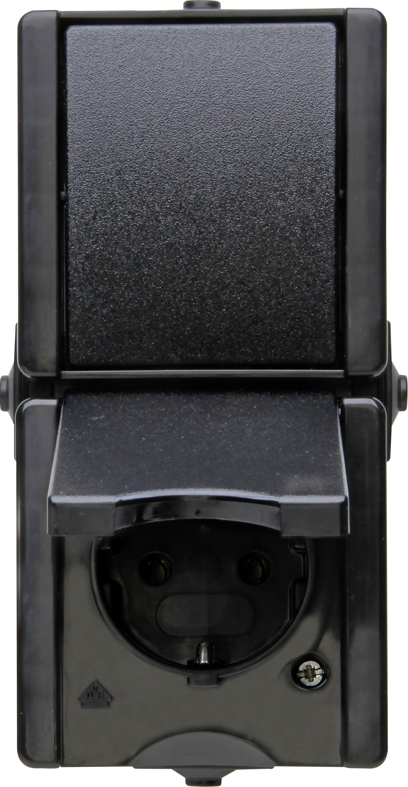 Kopp combinatie verticaal proAQA geaard IP44 zwart