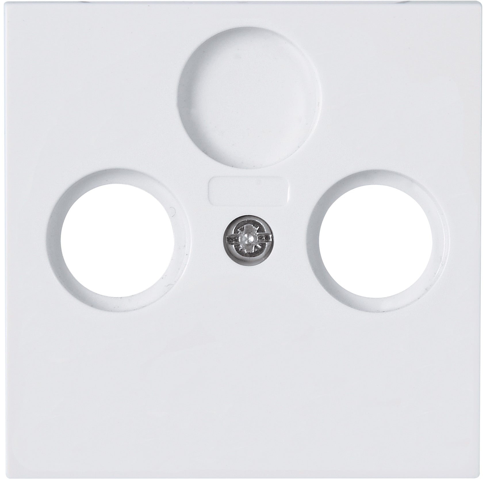 Kopp afdekplaat Athenis coax mat-wit