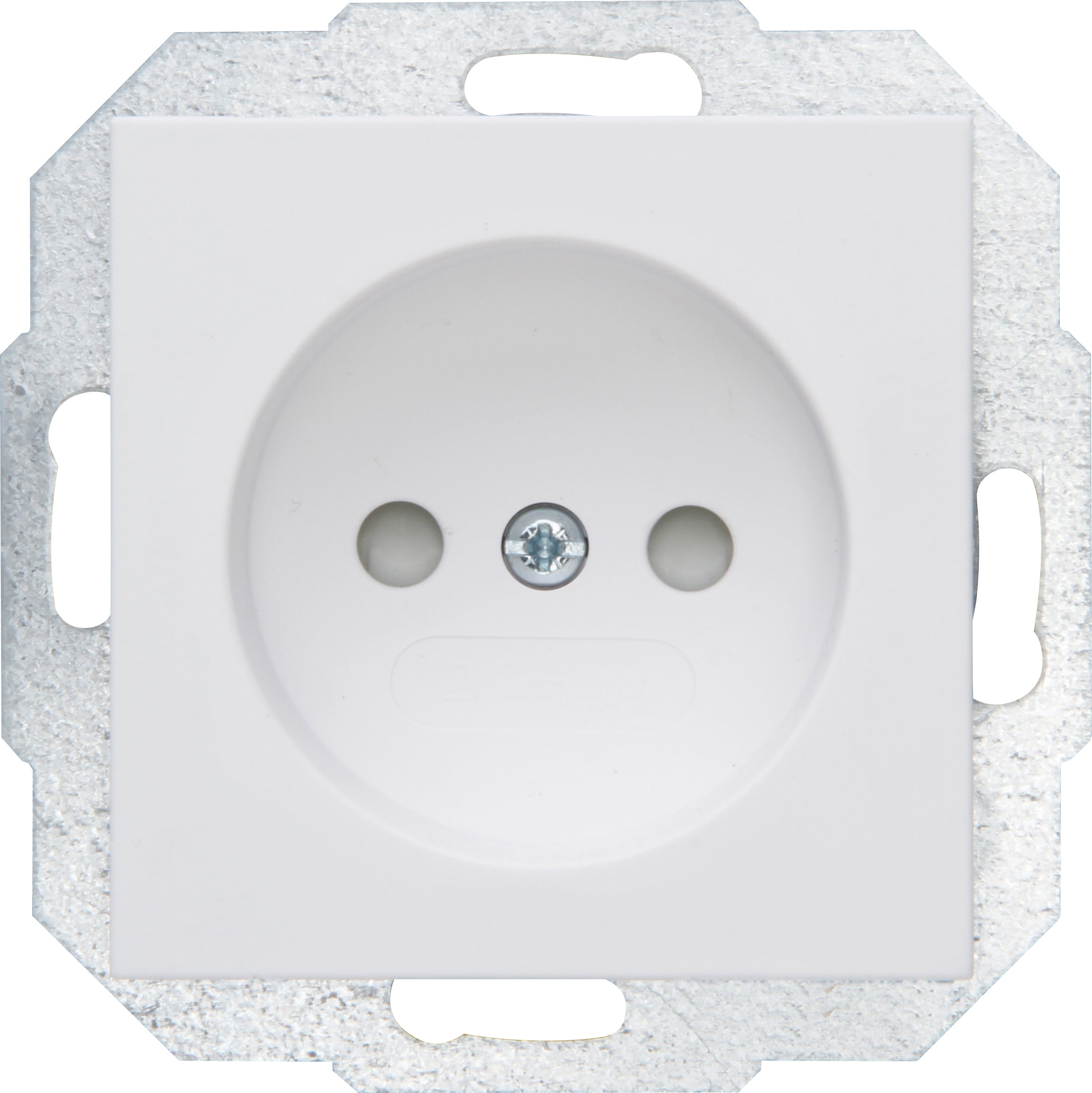 Kopp inbouwstopcontact Athenis ongeaard 1-polig wit IP20