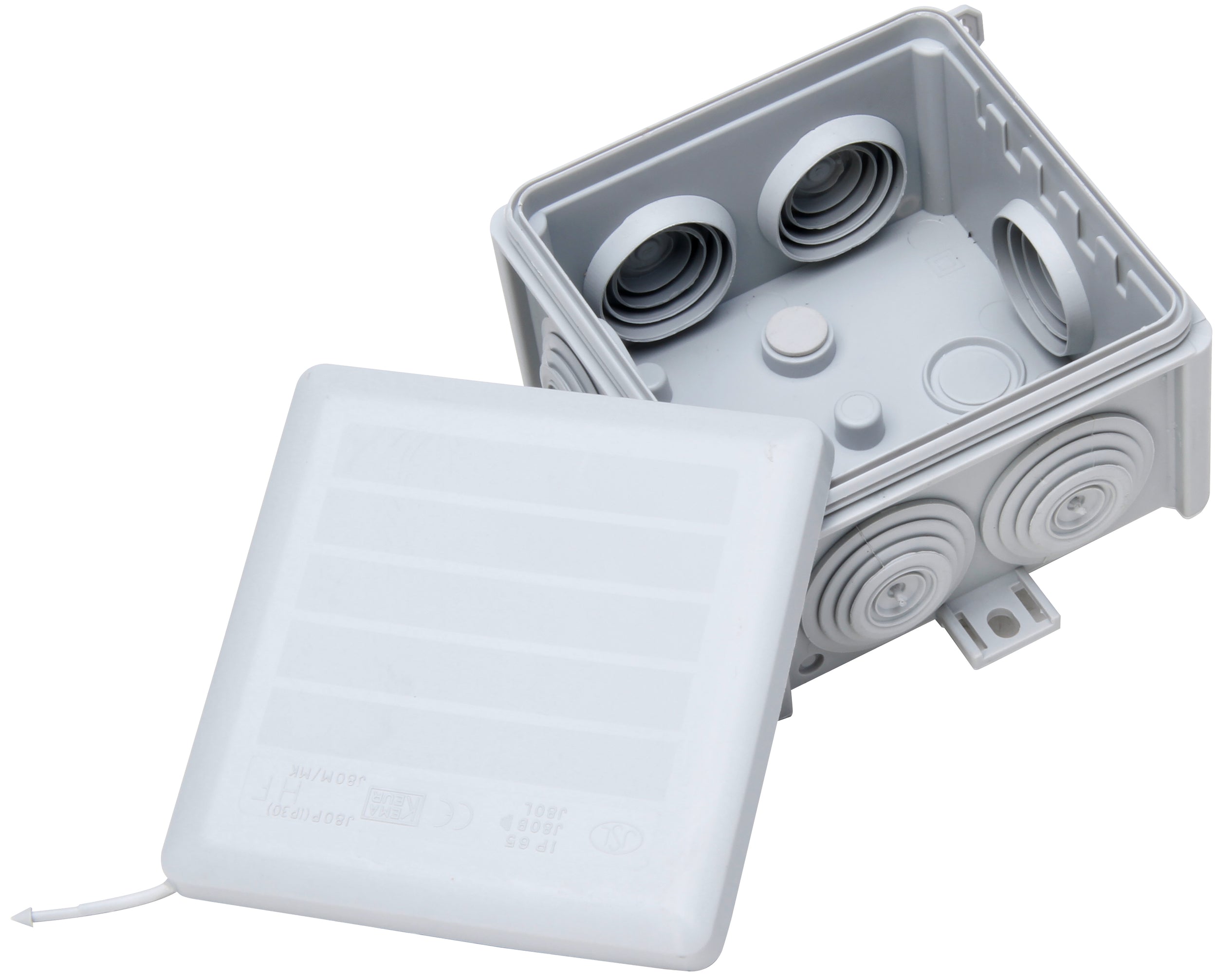 Kabeldoos IP65, 83x83x50mm, grijs