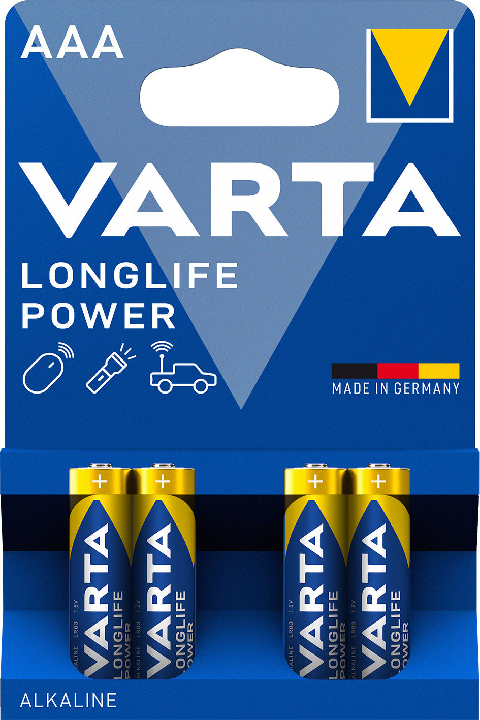 Varta alkalinebatterij Longlife Power AAA 4st