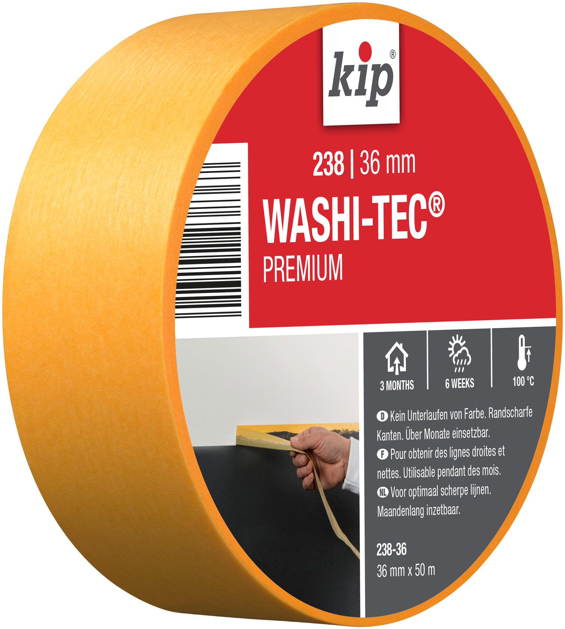 Kip afplaktape Premium Washi-tec 238 36mmx50m