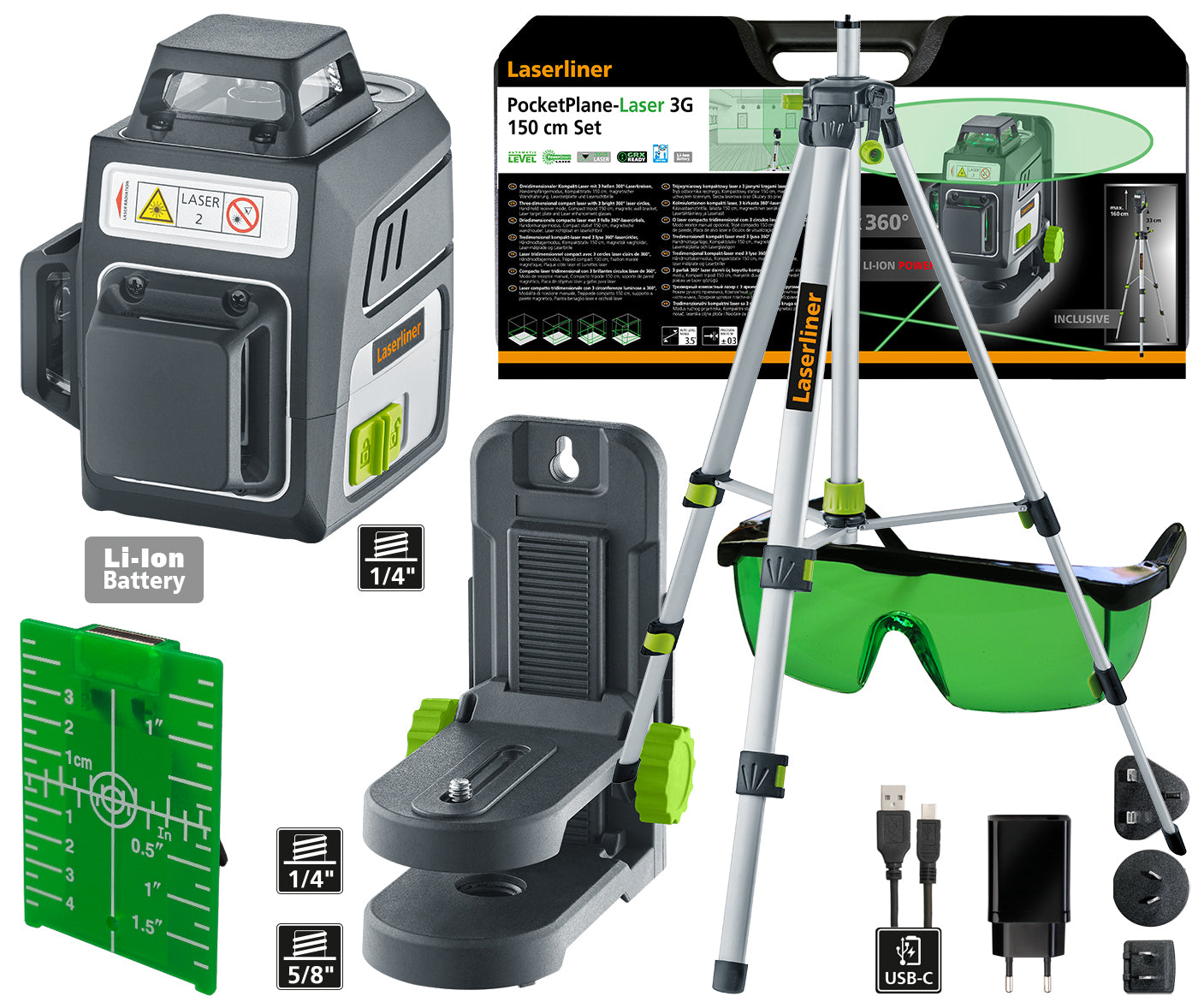 Laserliner - PocketPlane-Laser 3G Set 150 cm