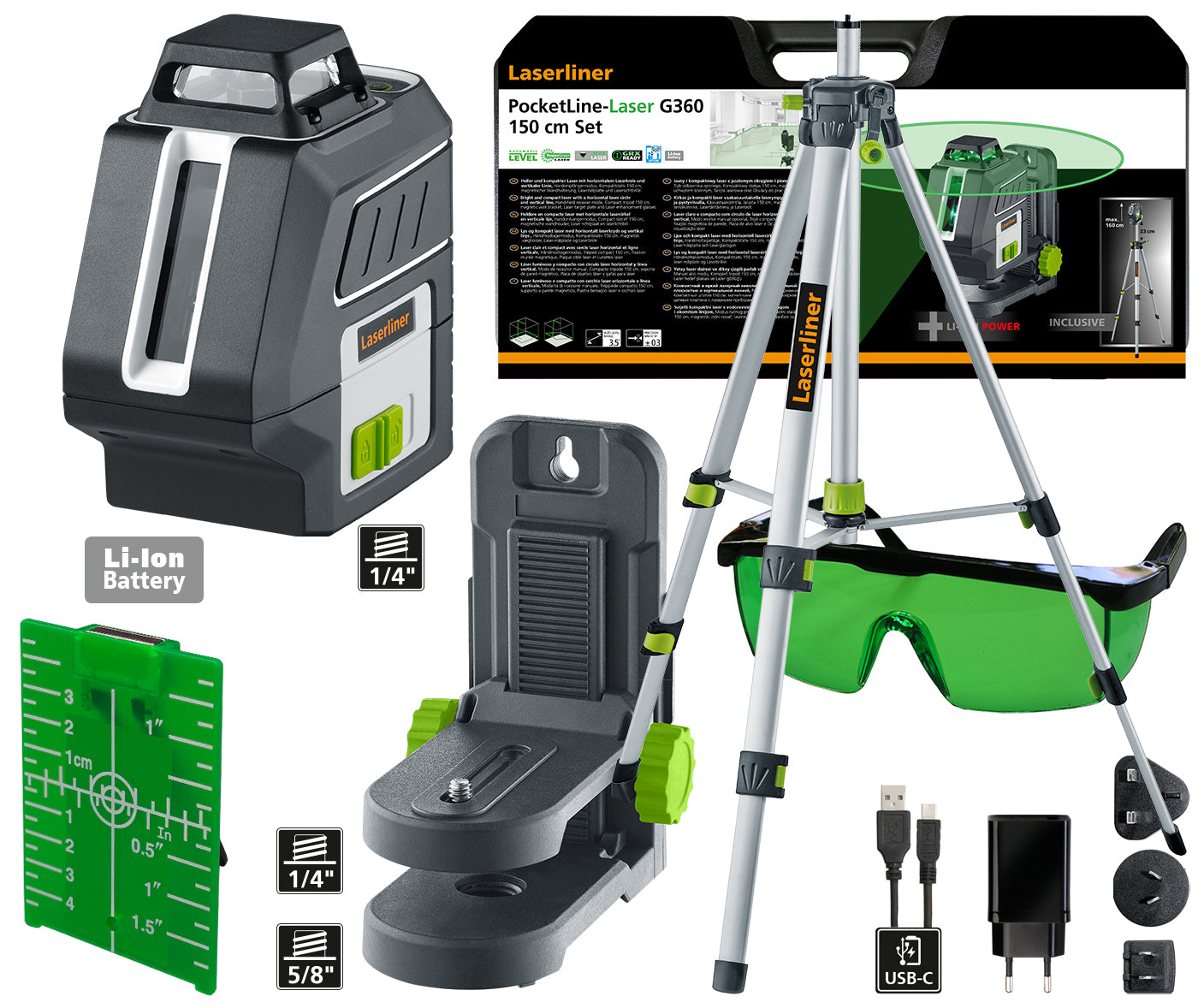 Laserliner - PocketLine-Laser G 360 SET 150 cm