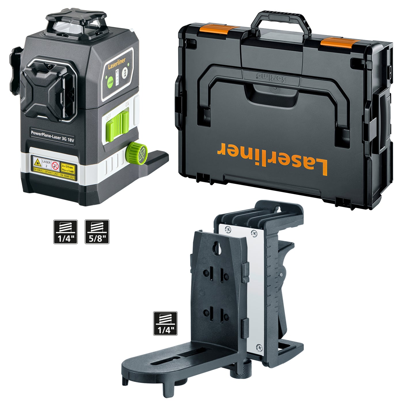 Laserliner - PowerPlane-Laser 3G Multi 18 Volt
