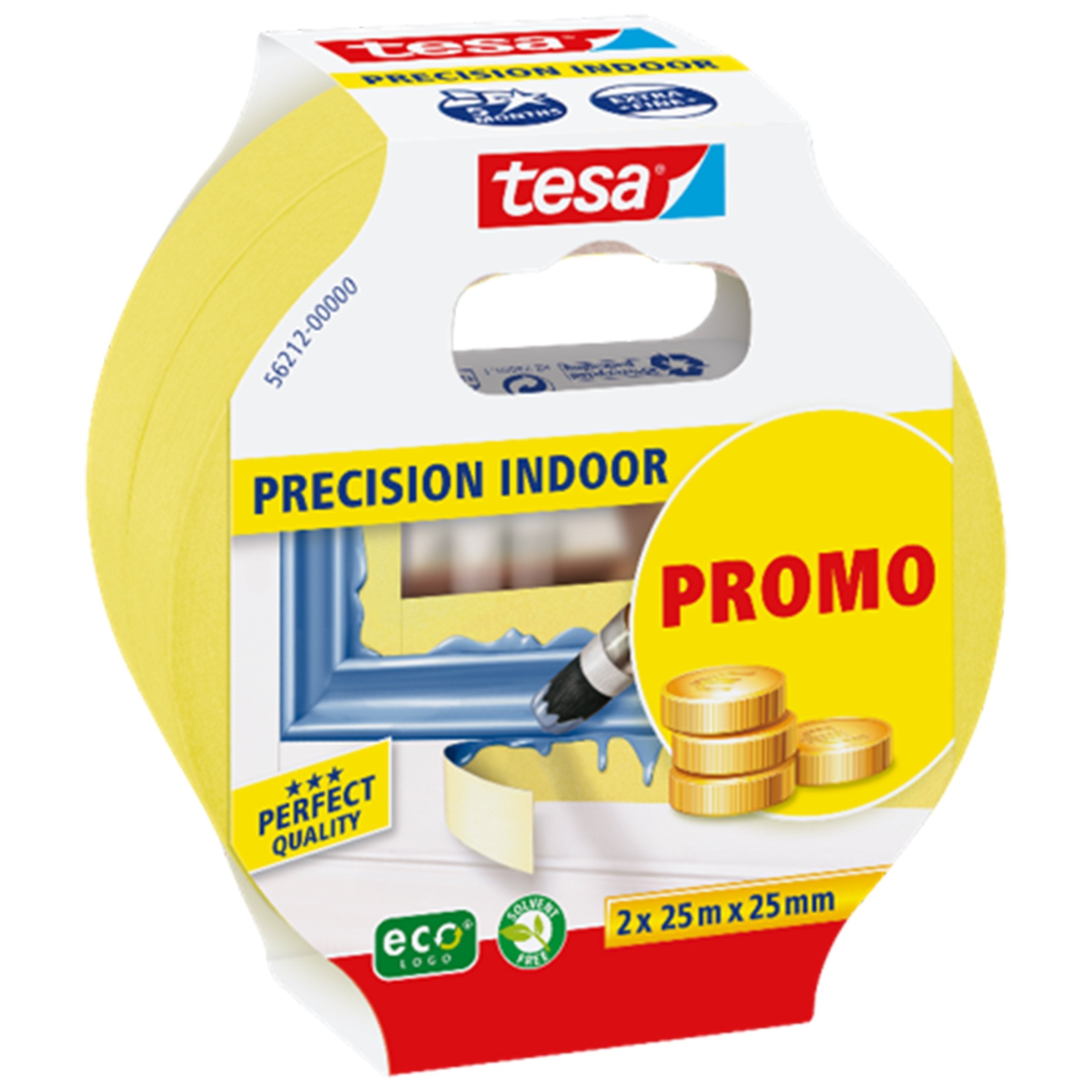 Tesa® Professional Washi Indoor Afplaktape 25mx25mm 2 stuks