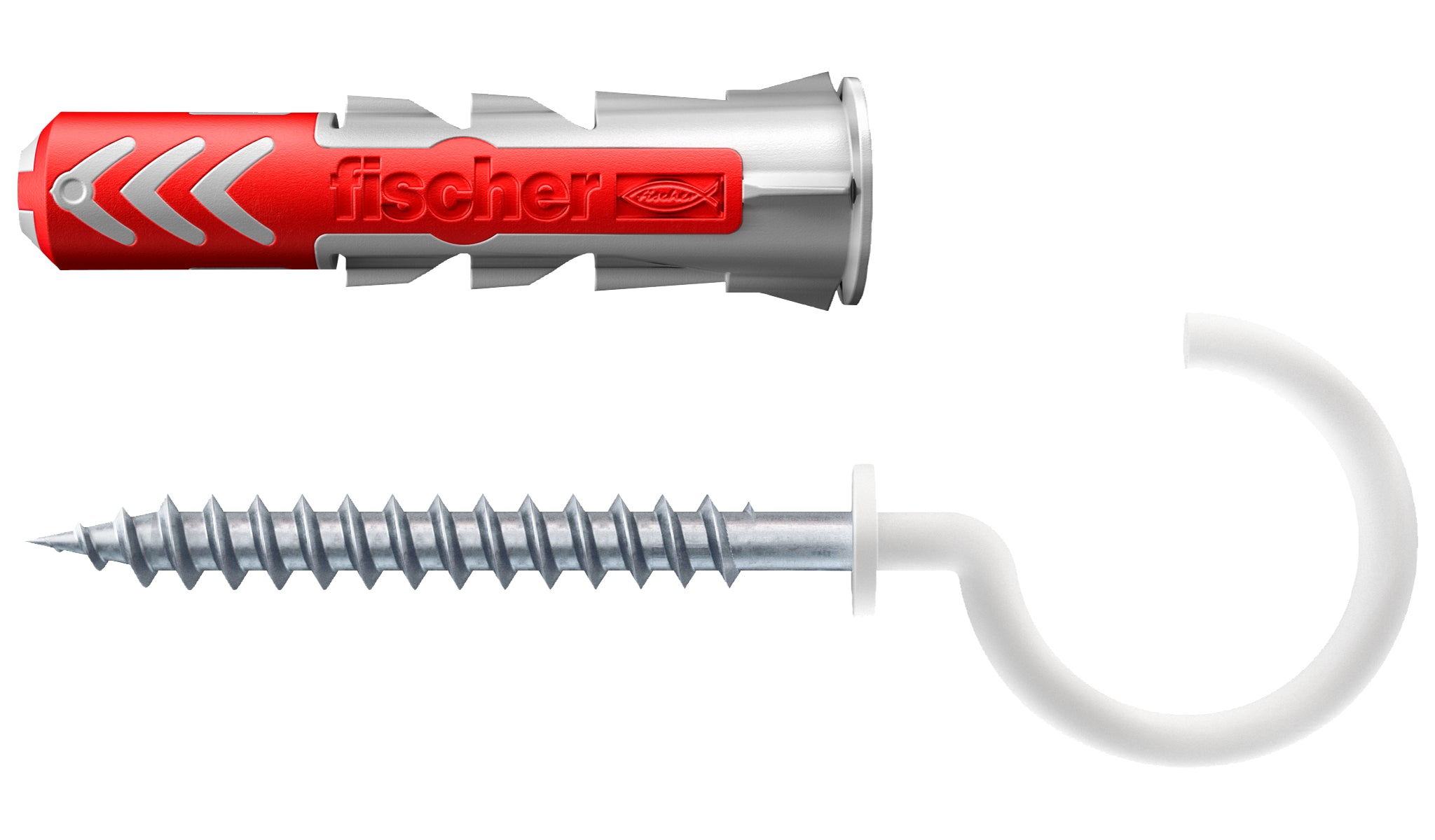 Fischer nylon plug DuoPower 8X40 met nylon ronde haak RH N K 4st.