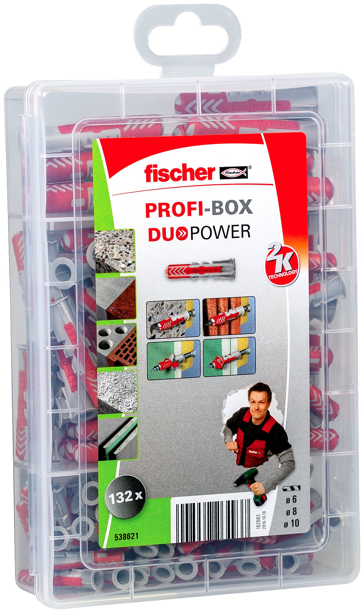 Fischer Profi-Box assortiment DuoPower nylonpluggen 132st.