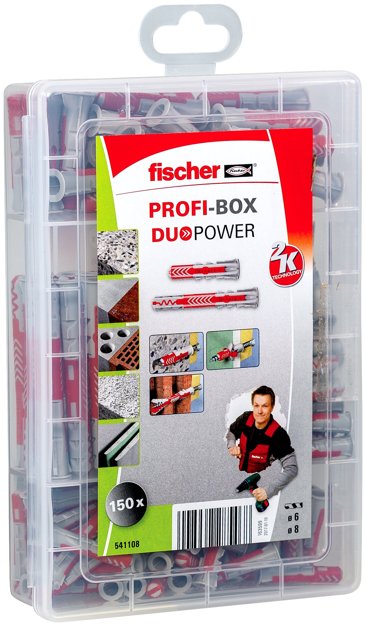 Fischer Profi-Box assortiment DuoPower nylonpluggen kort/lang 150st.