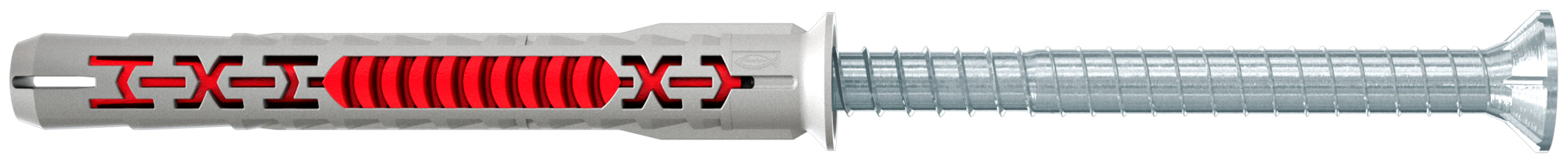Fischer universele nylon plug DuoXpand 10x80 T + schroef met verzonken kop 4 stuks