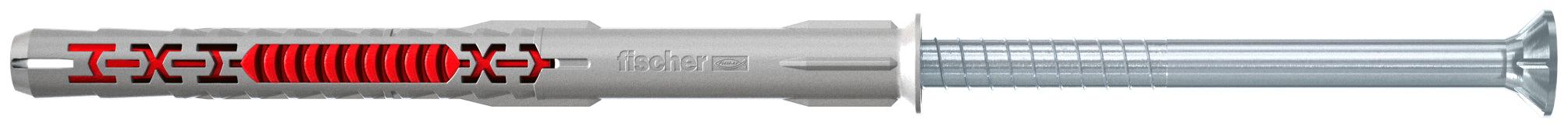 Fischer universele nylon plug DuoXpand 10x140 T + schroef met verzonken kop 4 stuks