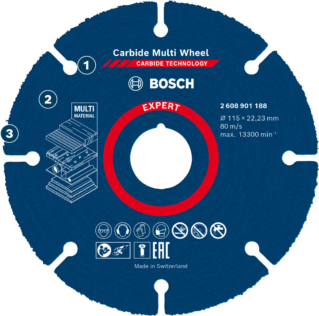 Bosch EXPERT Doorslijpschijf Carbide Multi Wheel 125mm