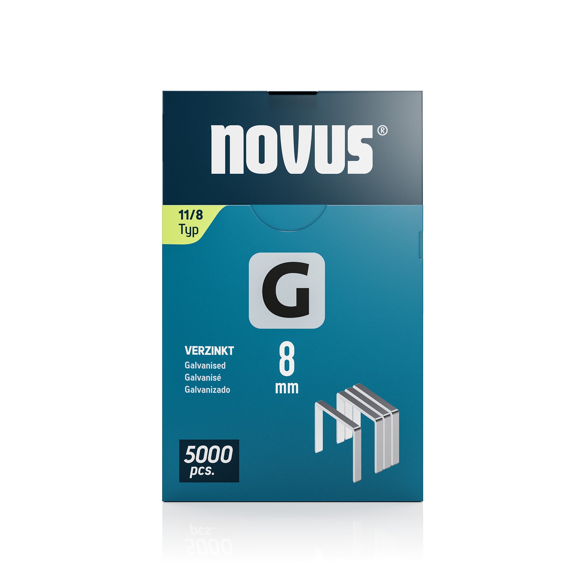 Novus Niet met platte draad G 11/8mm (5.000 stuks)