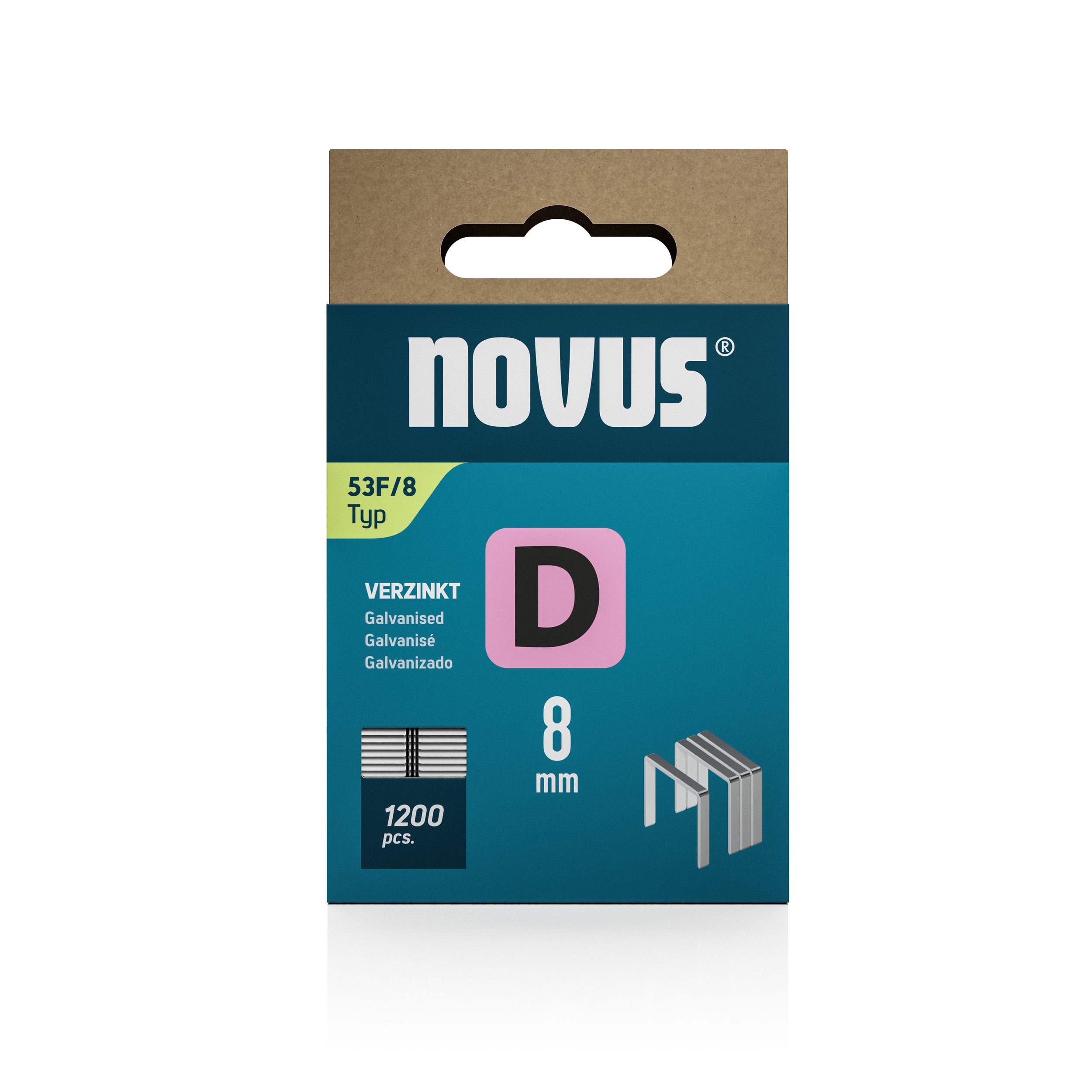 Novus Niet met platte draad D 53F/8mm (1.200 stuks)