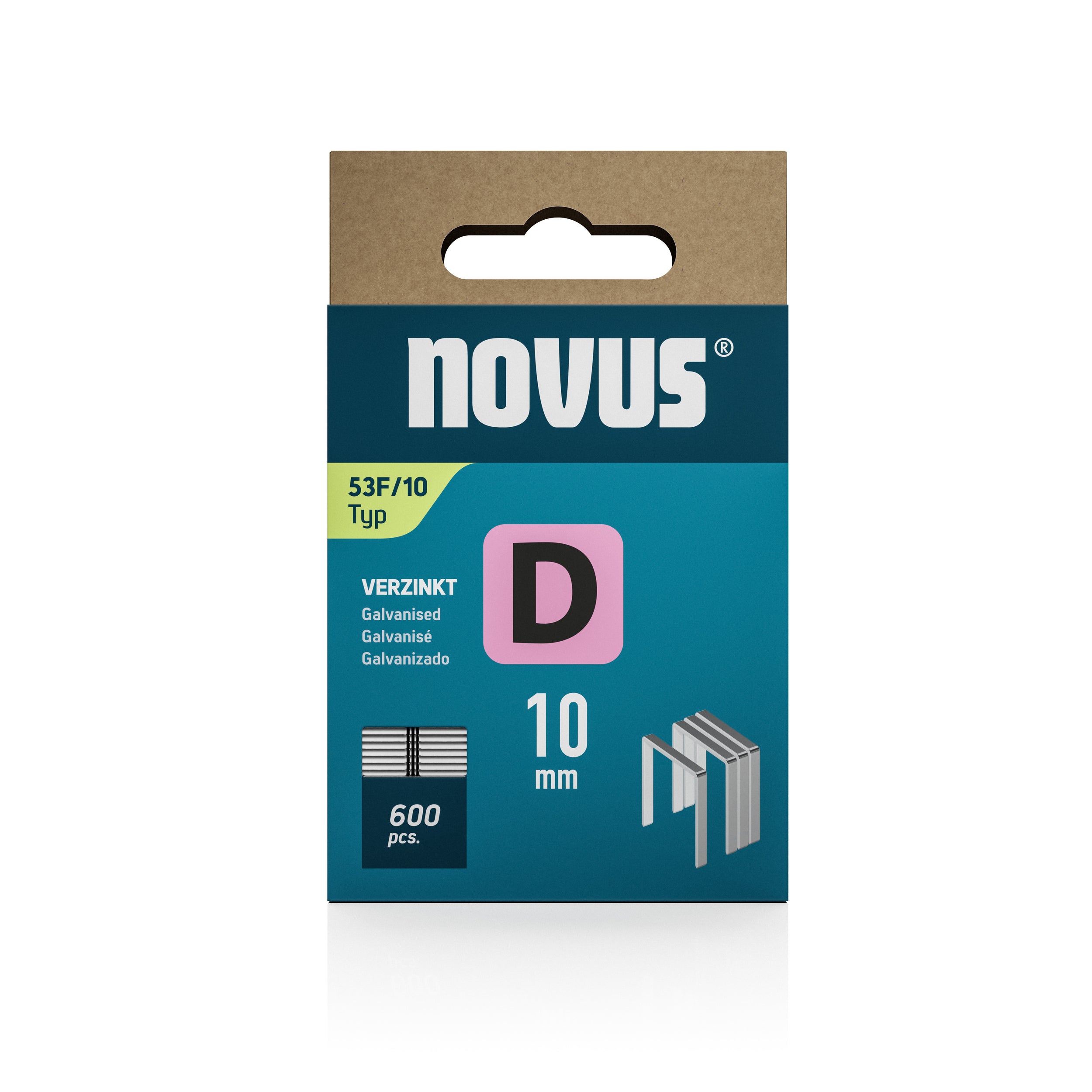 Novus Niet met platte draad D 53F/10mm (600 stuks)