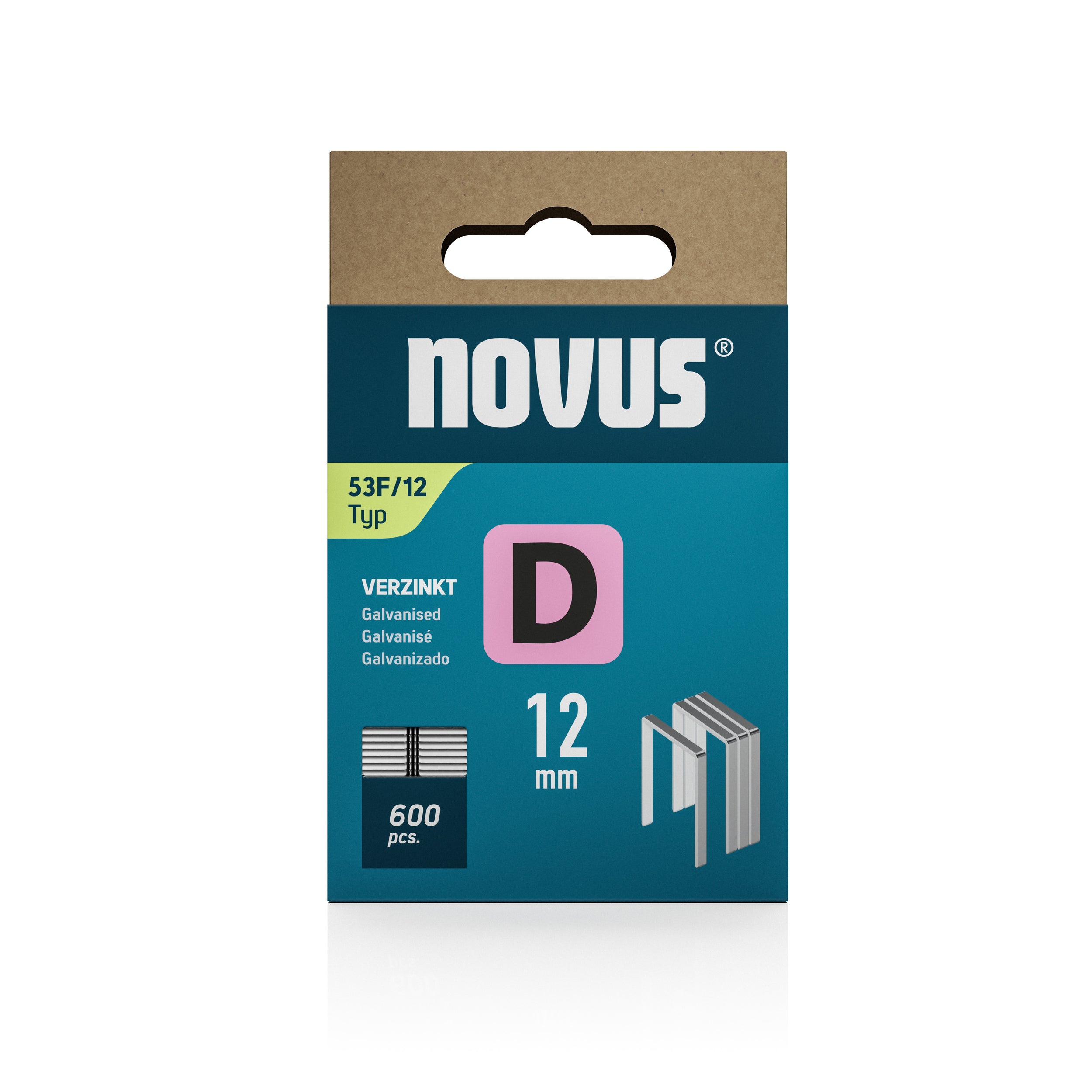 Novus Niet met platte draad D 53F/12mm (600 stuks)