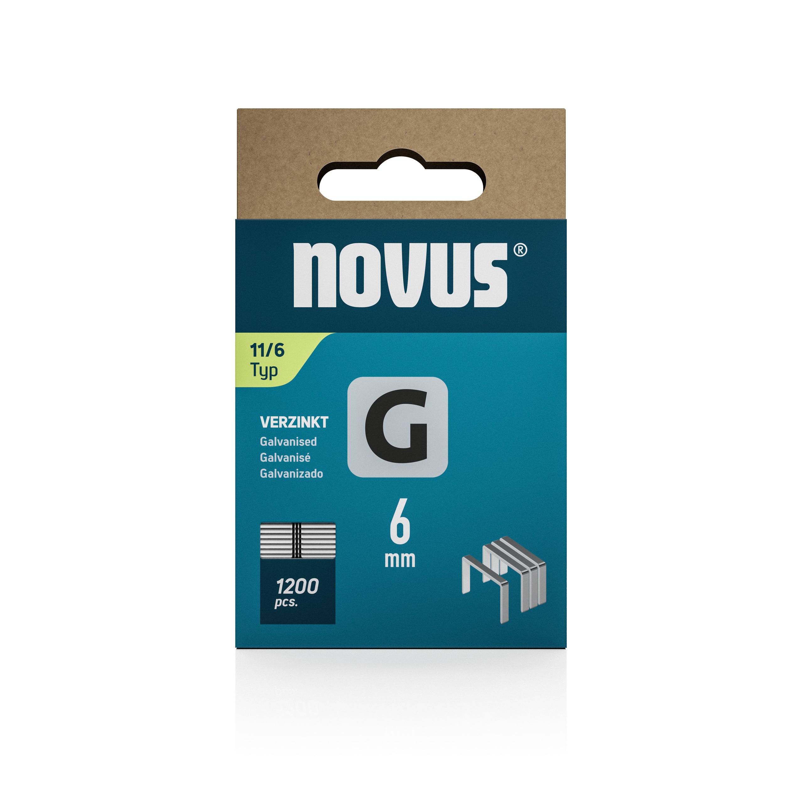 Novus Niet met platte draad G 11/6 mm (1200 stuks)