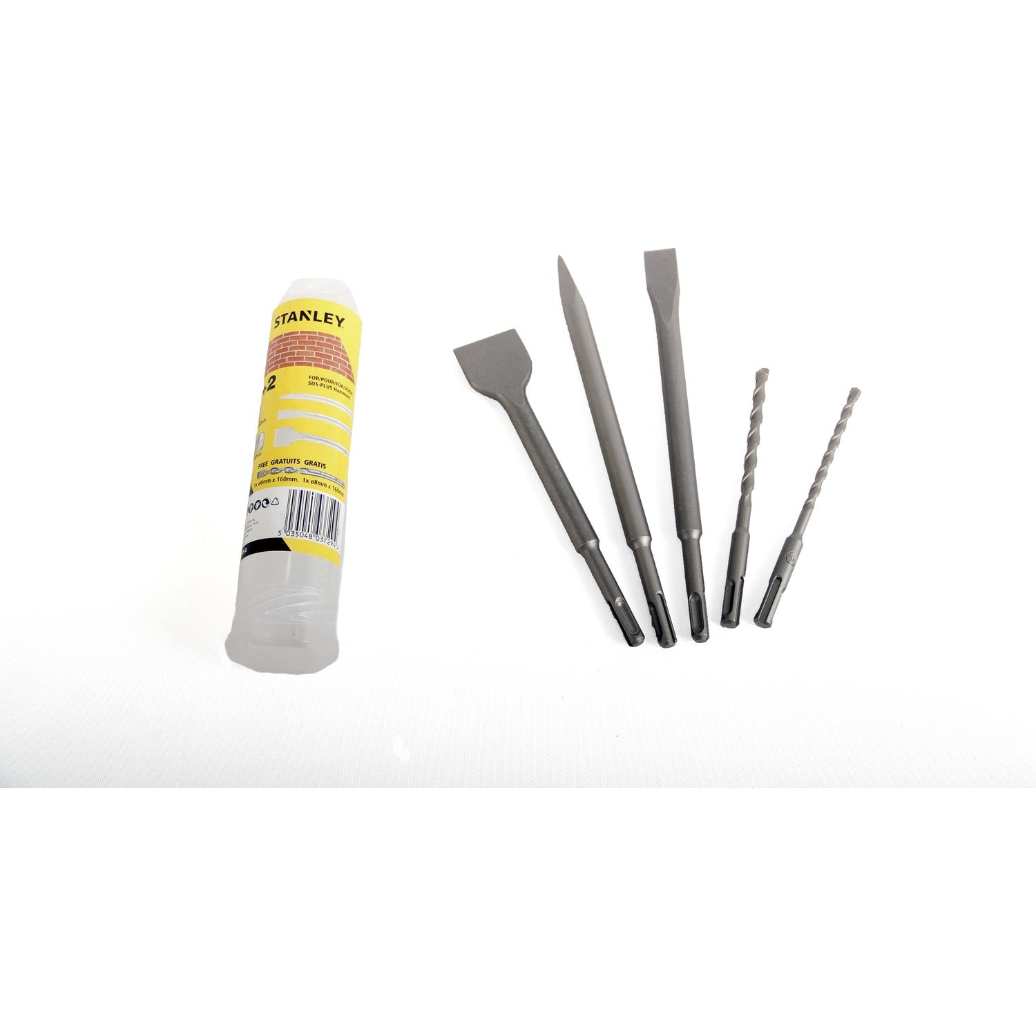 Stanley boren en beitel set STA54400-XJ SDS+ 5-delig