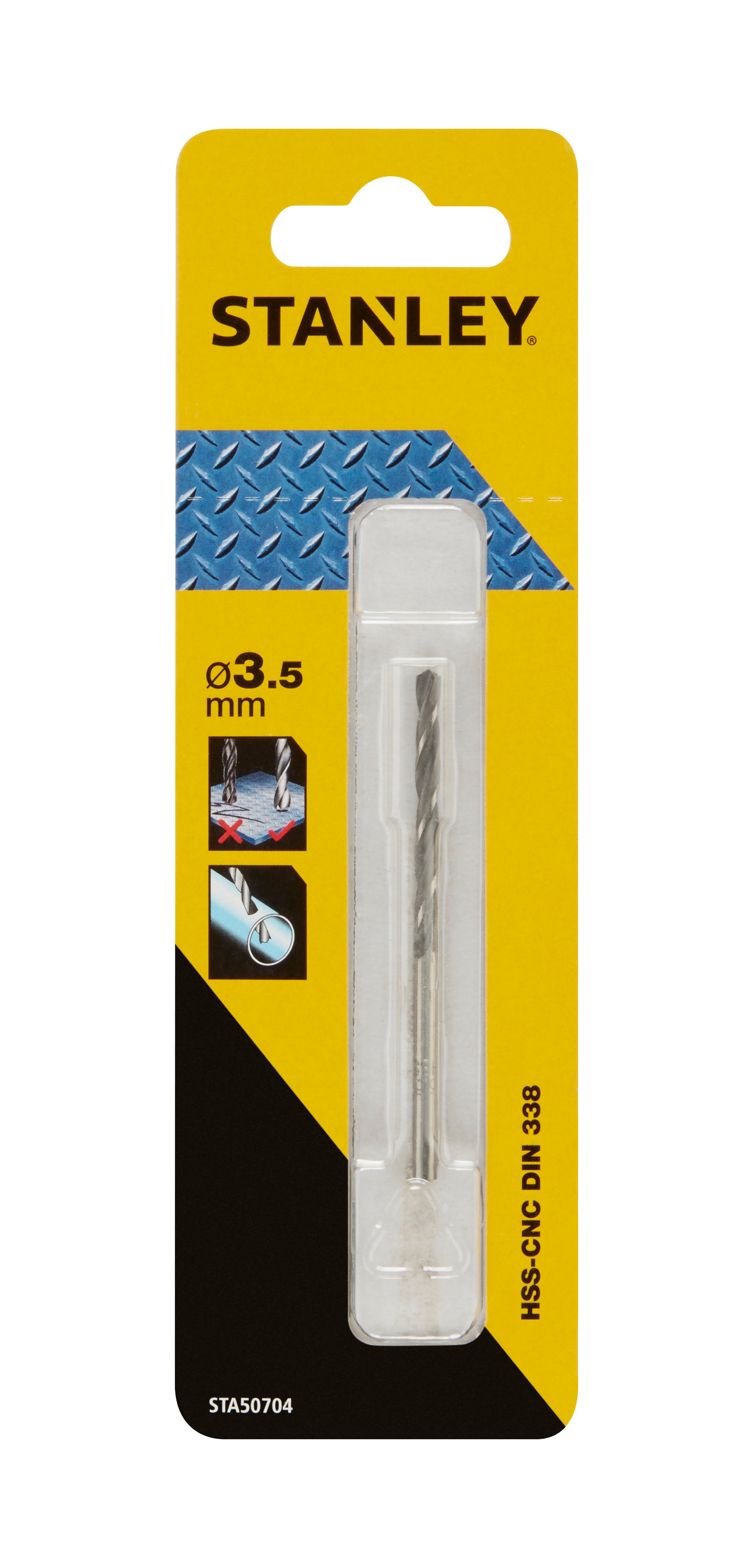 Stanley metaalboor STA50704-QZ HSS-CNC 3.5mm