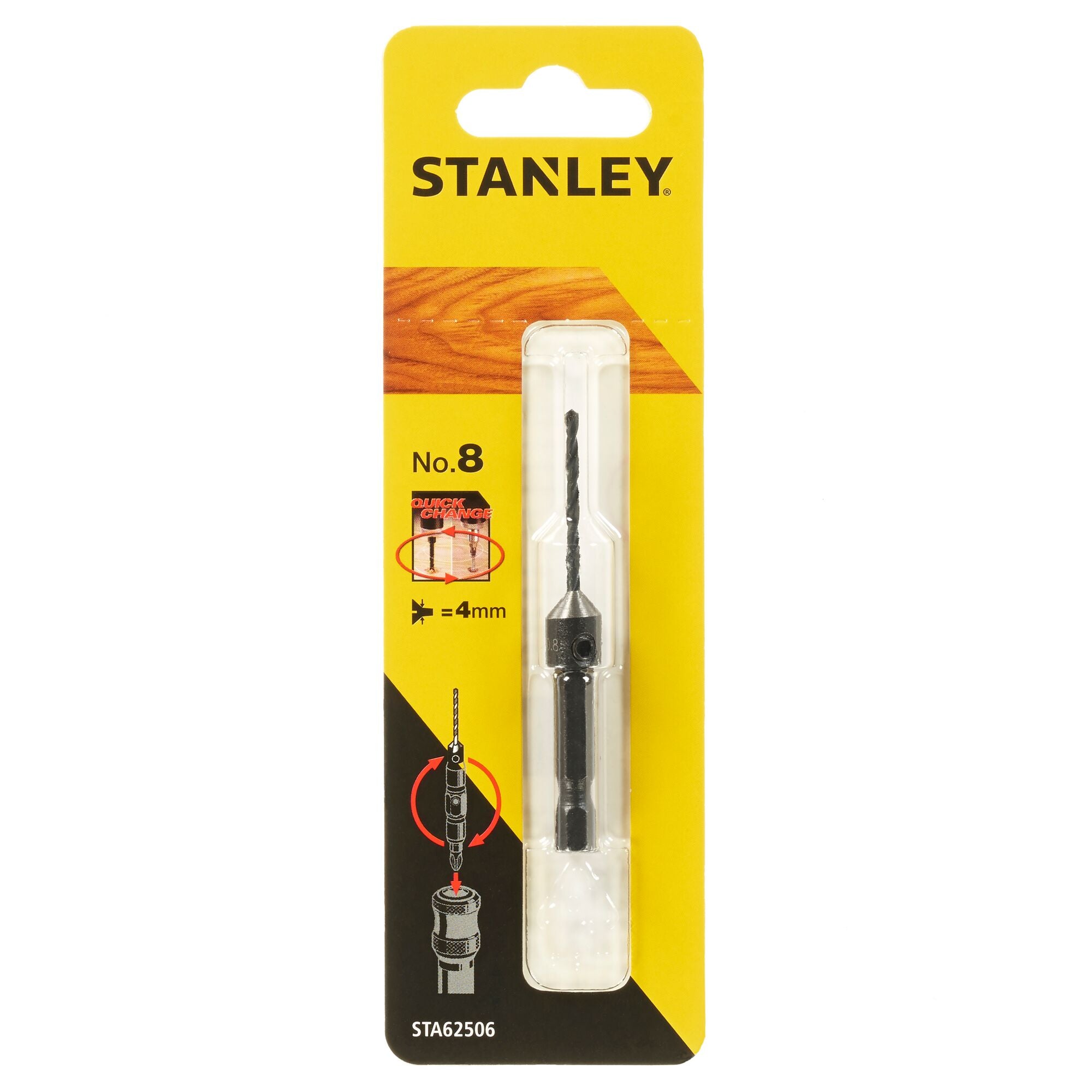 Stanley verzinkboor STA62506-XJ nr.8 met 2mm voorboor