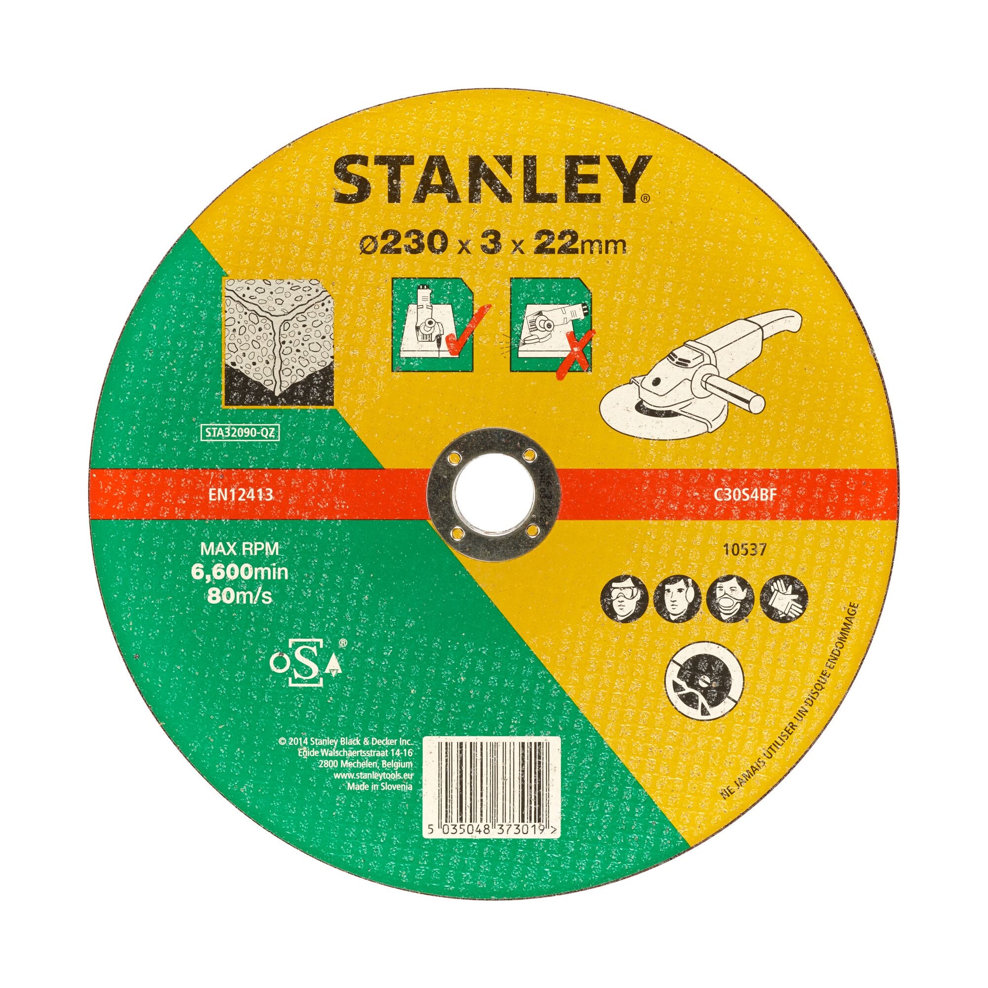 Stanley slijpschijf beton & steen STA32090-QZ Ø230mm