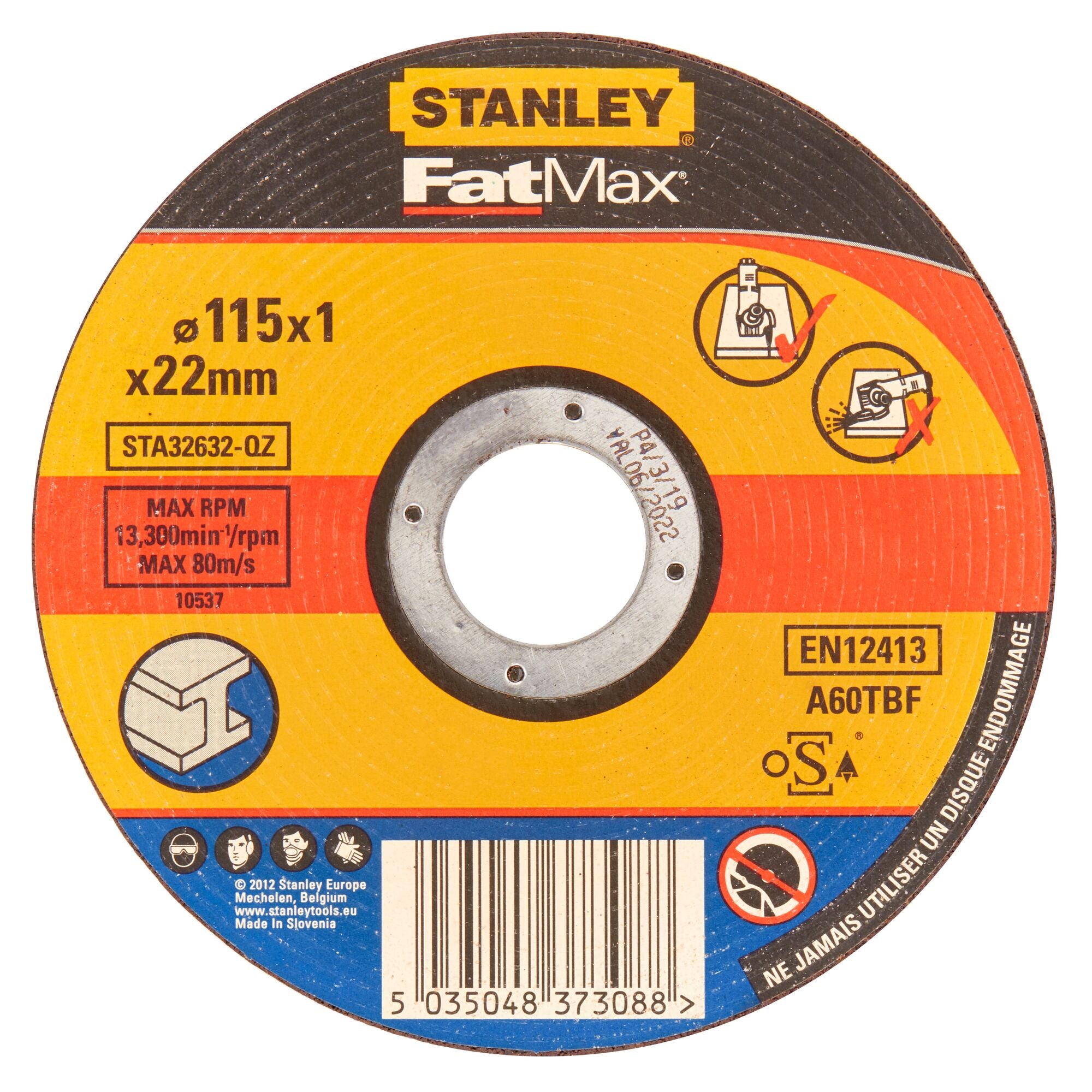 Stanley Fatmax slijpschijf metaal STA32632-QZ Ø115mm