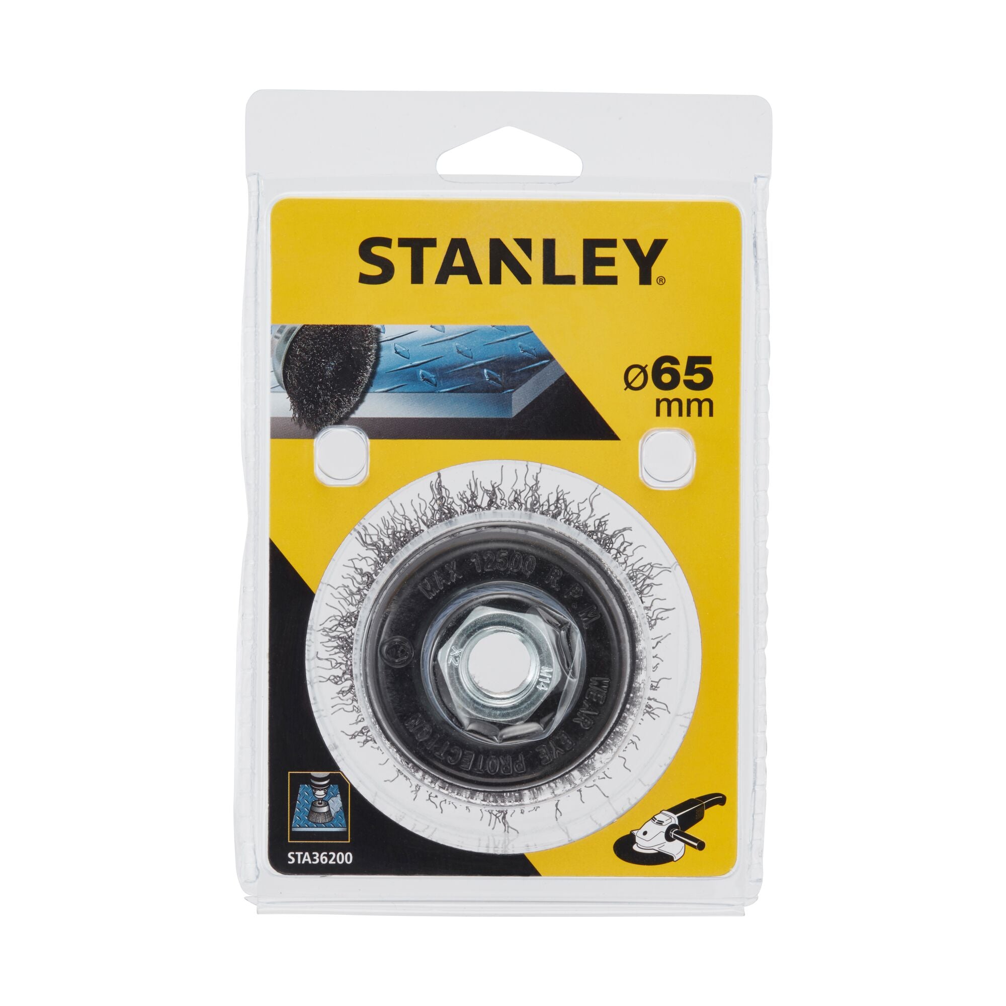 Stanley komstaalborstel STA36200-XJ getordeerd M14 Ø65mm