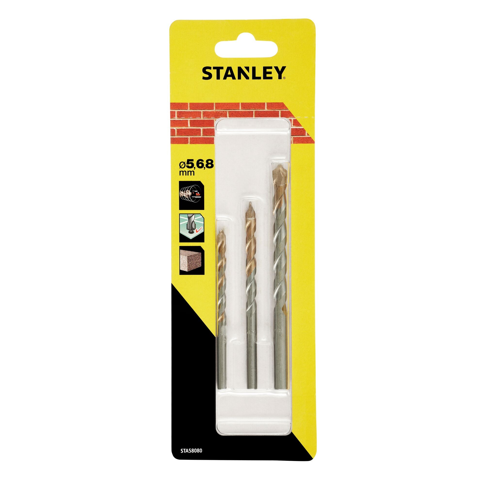 Stanley steenboren 3 stuks