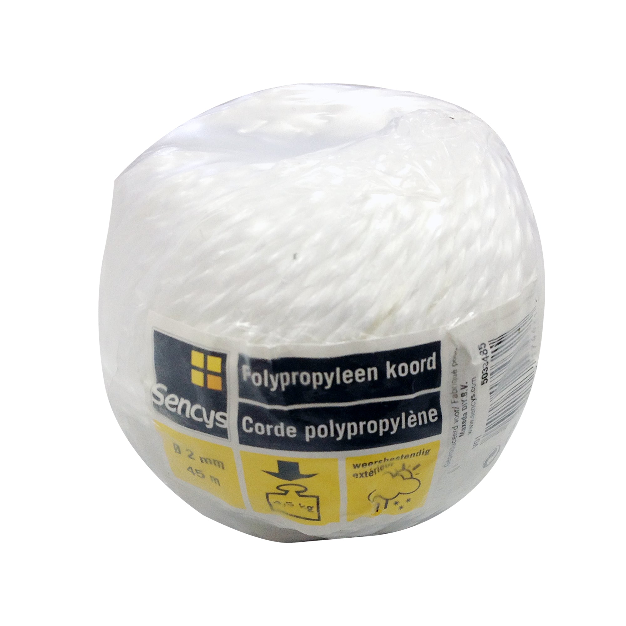 Sencys polypropyleen wit 2mm 45m