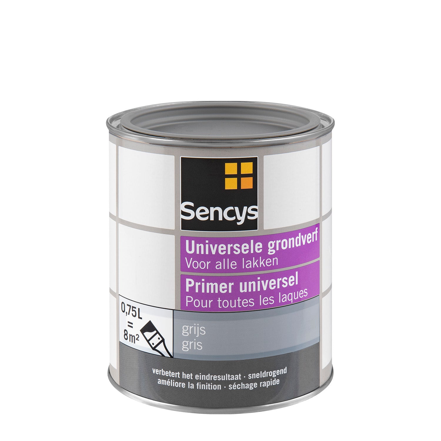 Sencys universele grondverf grijs 750ml