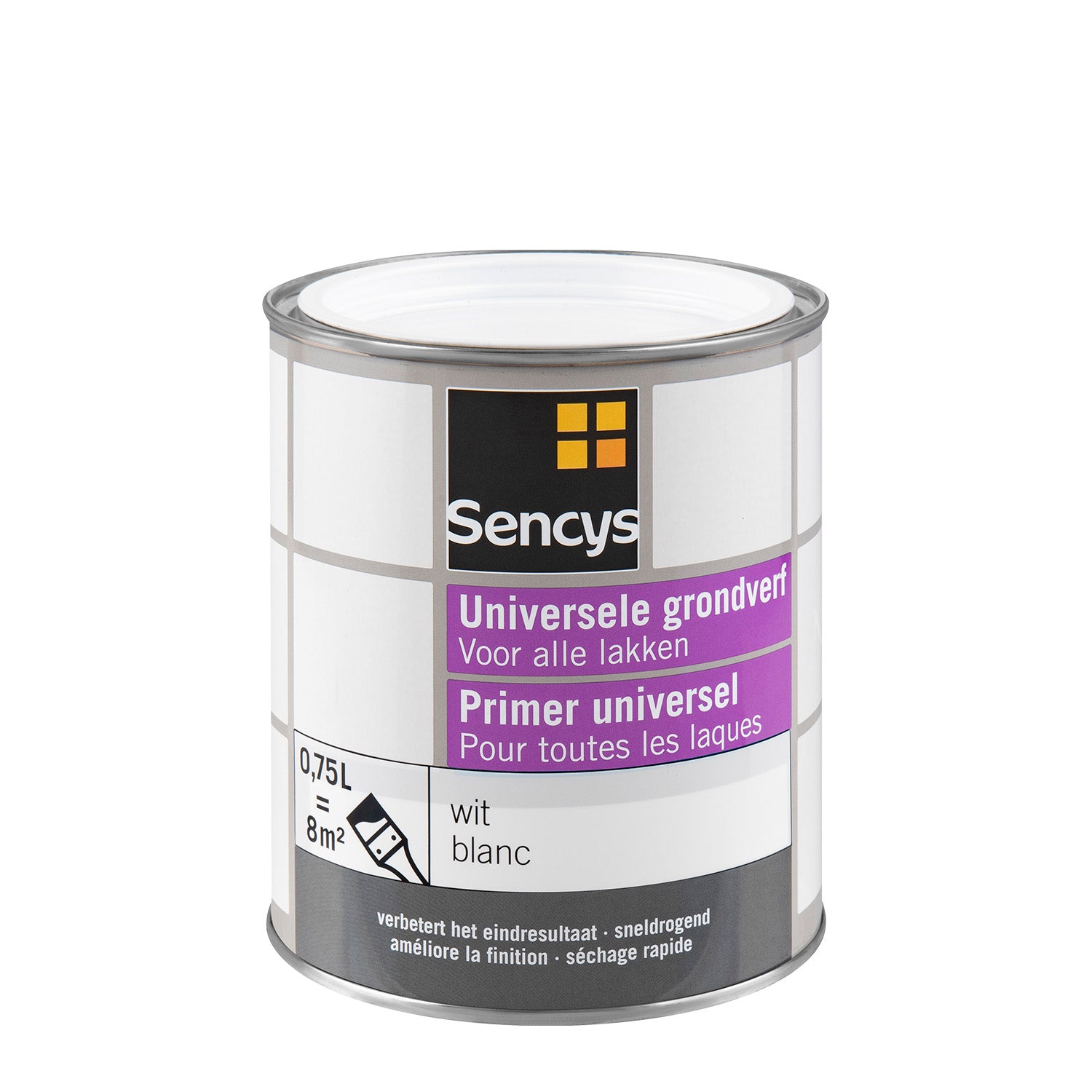 Sencys universele grondverf wit 750ml