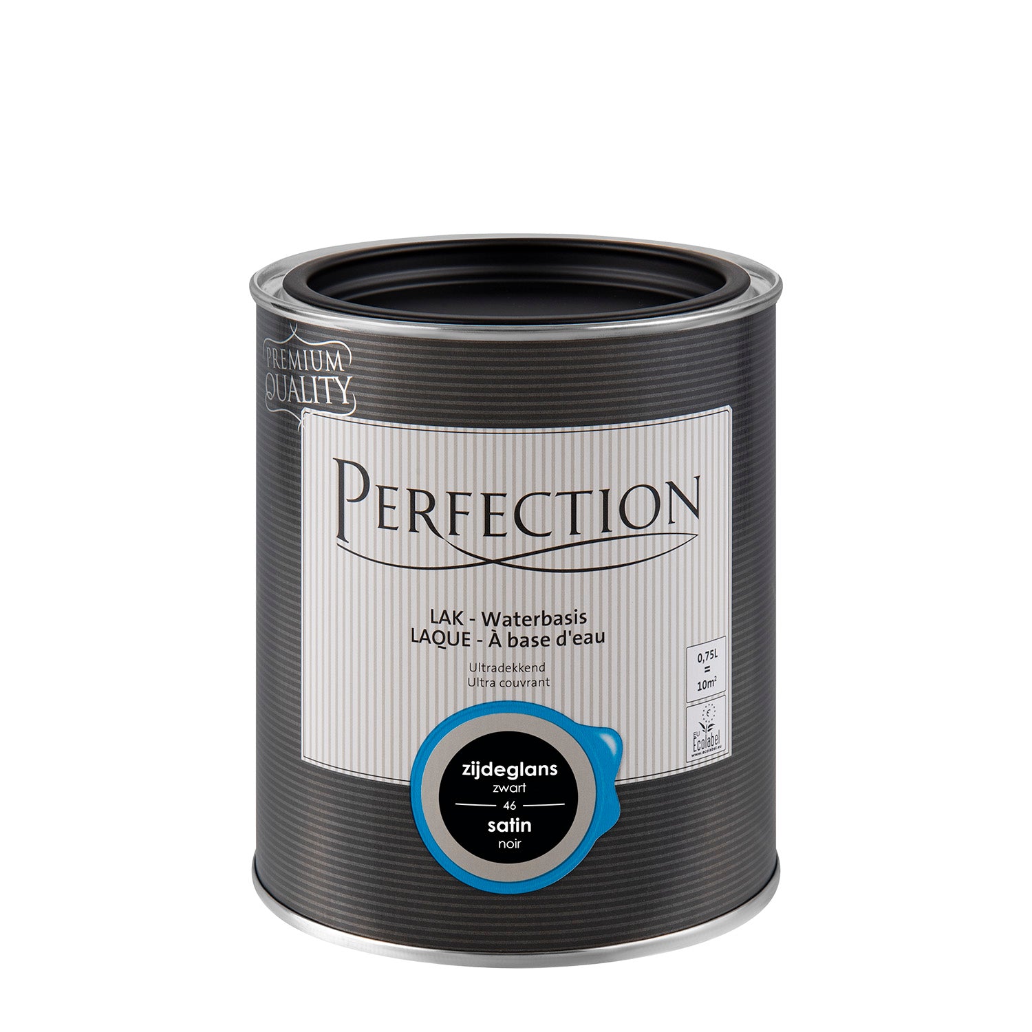 Perfection lak Ultradekkend zijdeglans koolstof zwart 750ml
