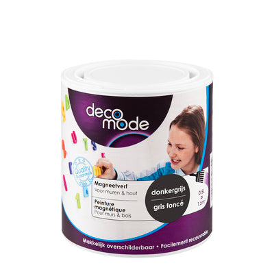 Decomode magneetverf Muur & hout donkergrijs mat 500ml