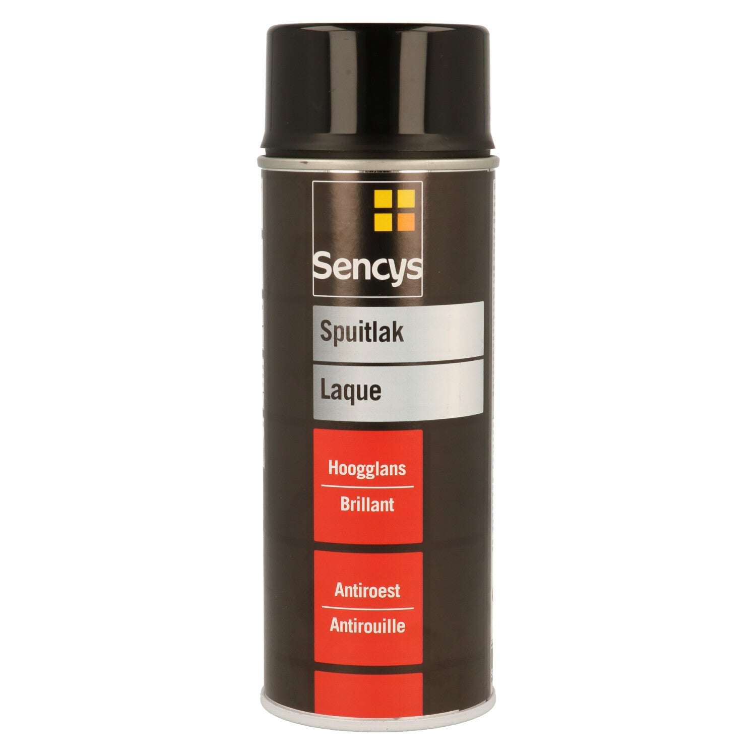 Sencys Lakspray diep zwart RAL 9005 hoogglans 400 ml