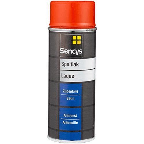 Sencys Lakspray diep zwart RAL 9005 zijdeglans 400 ml