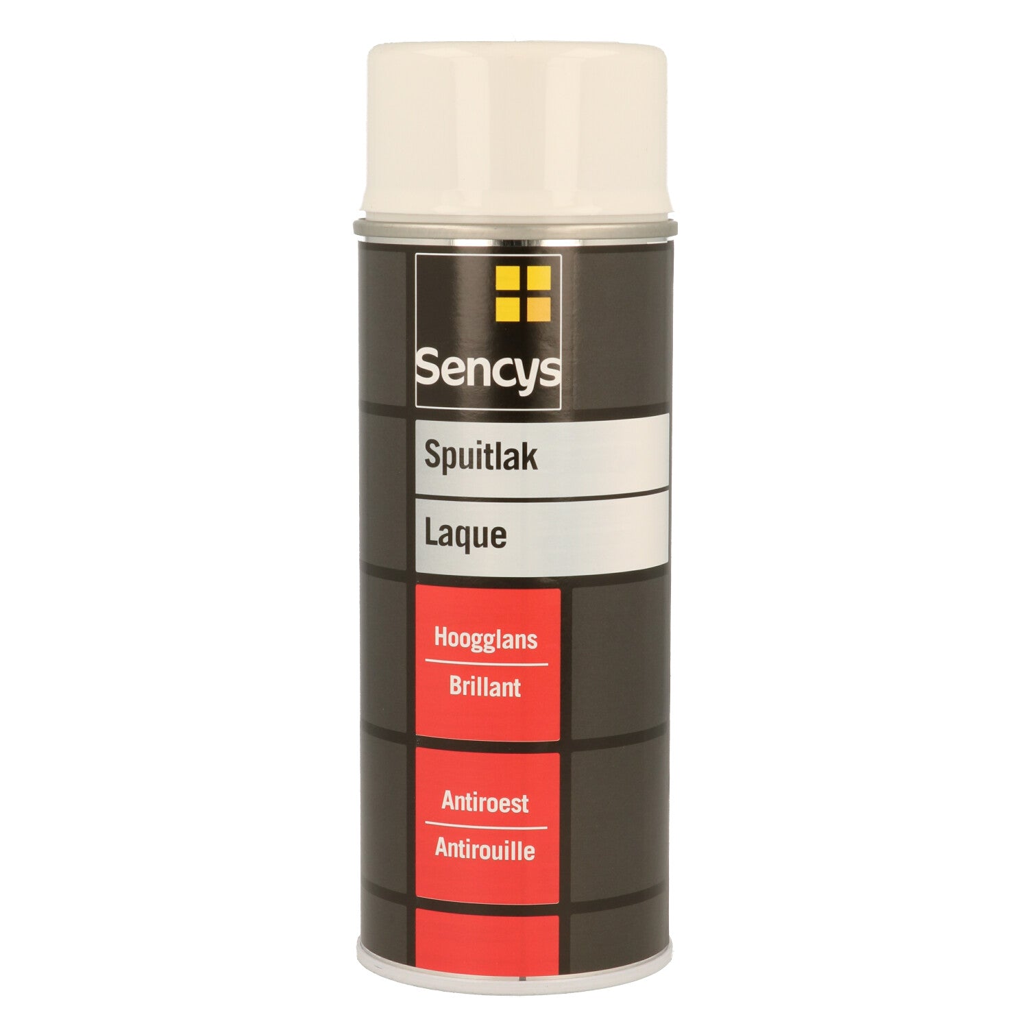 Sencys lak spuitbus hoogglans zuiver wit 400ml