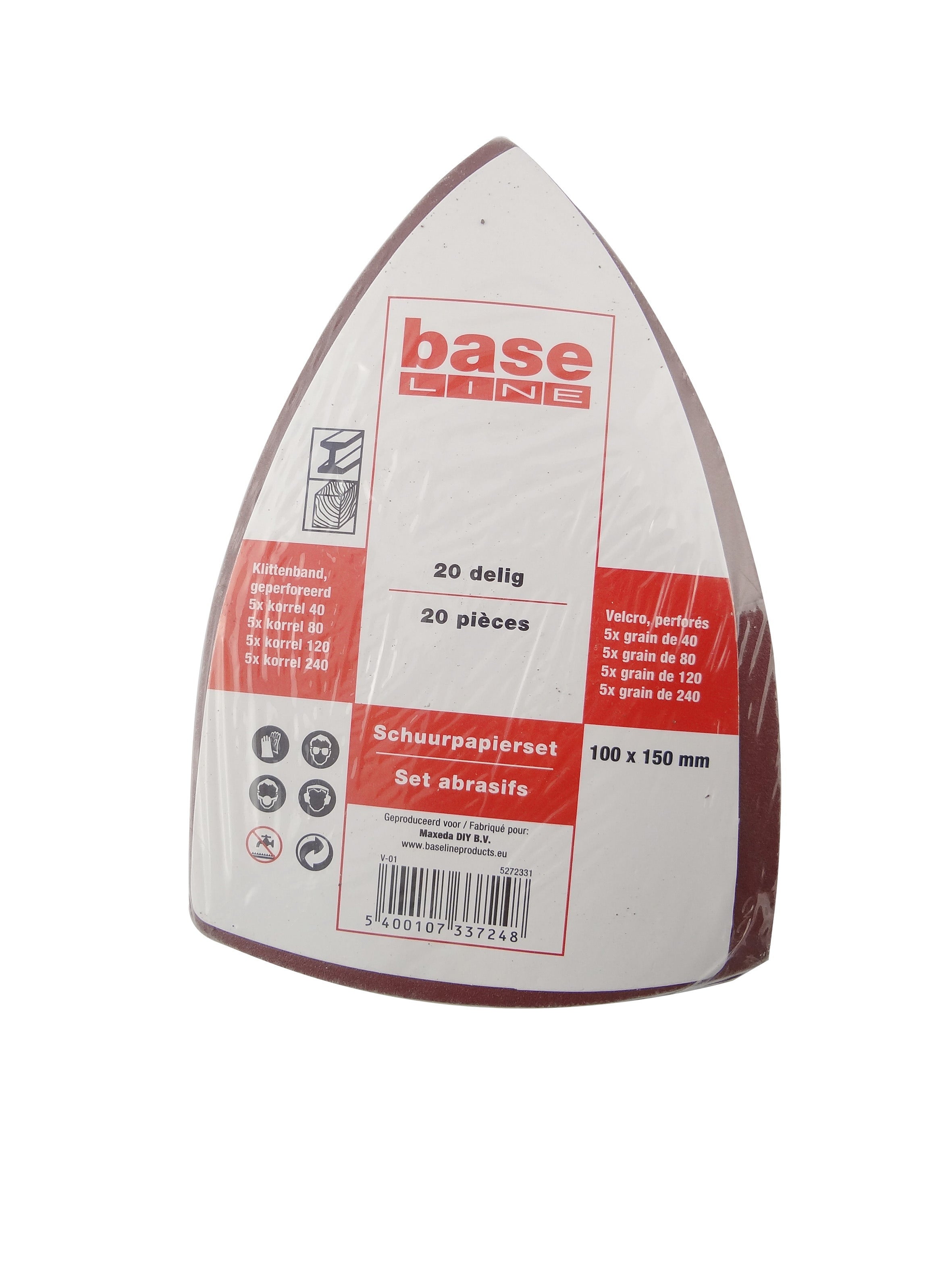 Baseline schuurpapier 150x100mm – 20 stuks