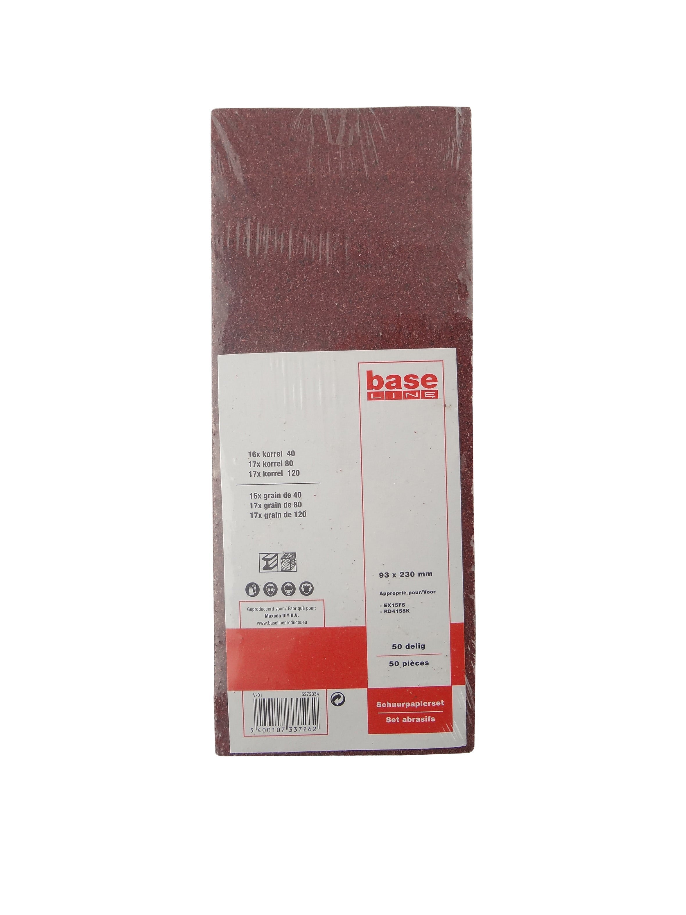 Baseline schuurpapierpack 93x230mm 50stuks