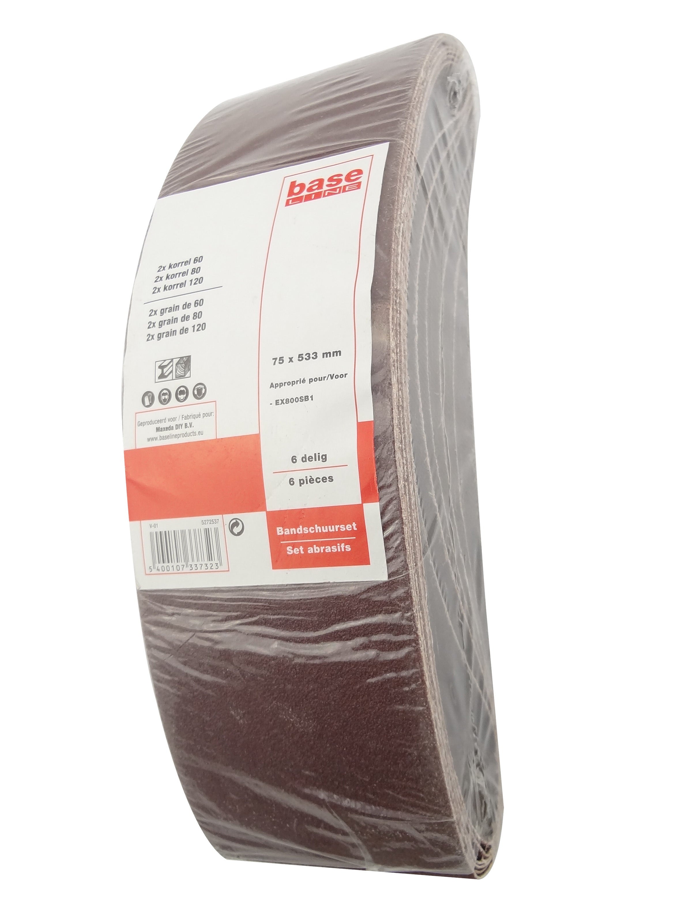 Baseline bandschuurpack 75x33mm 6stuks
