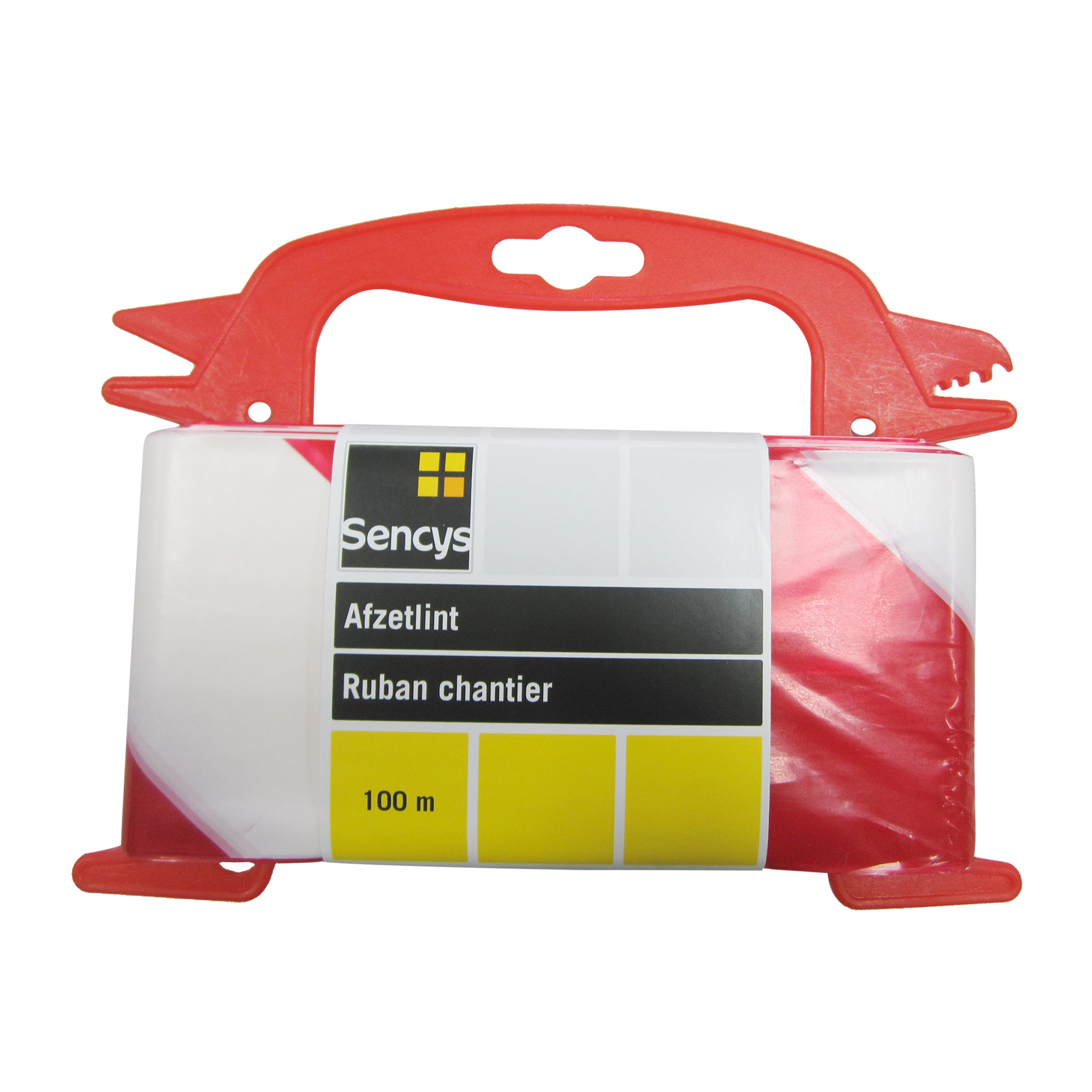 Sencys afzetlind rood wit 8cm 100m