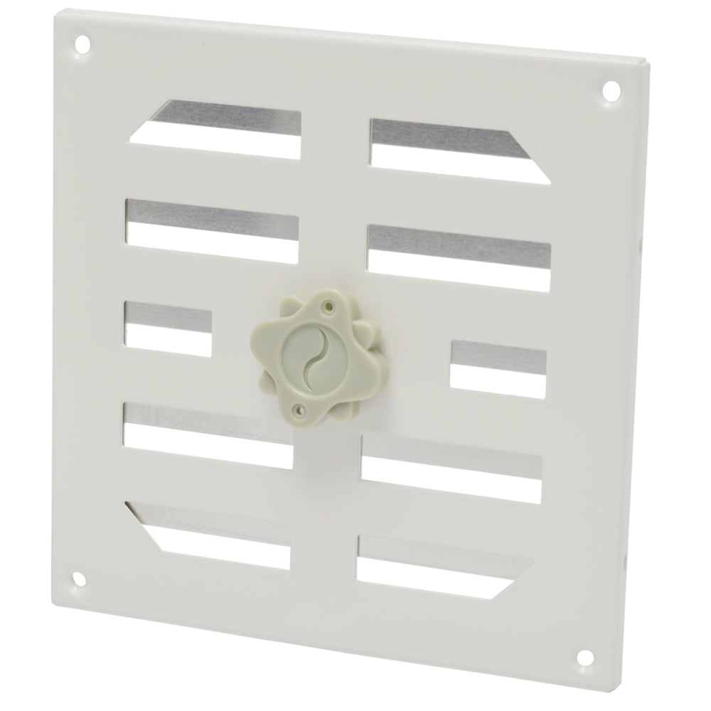 Sencys schuifrooster 15,5x15,5cm aluminium wit