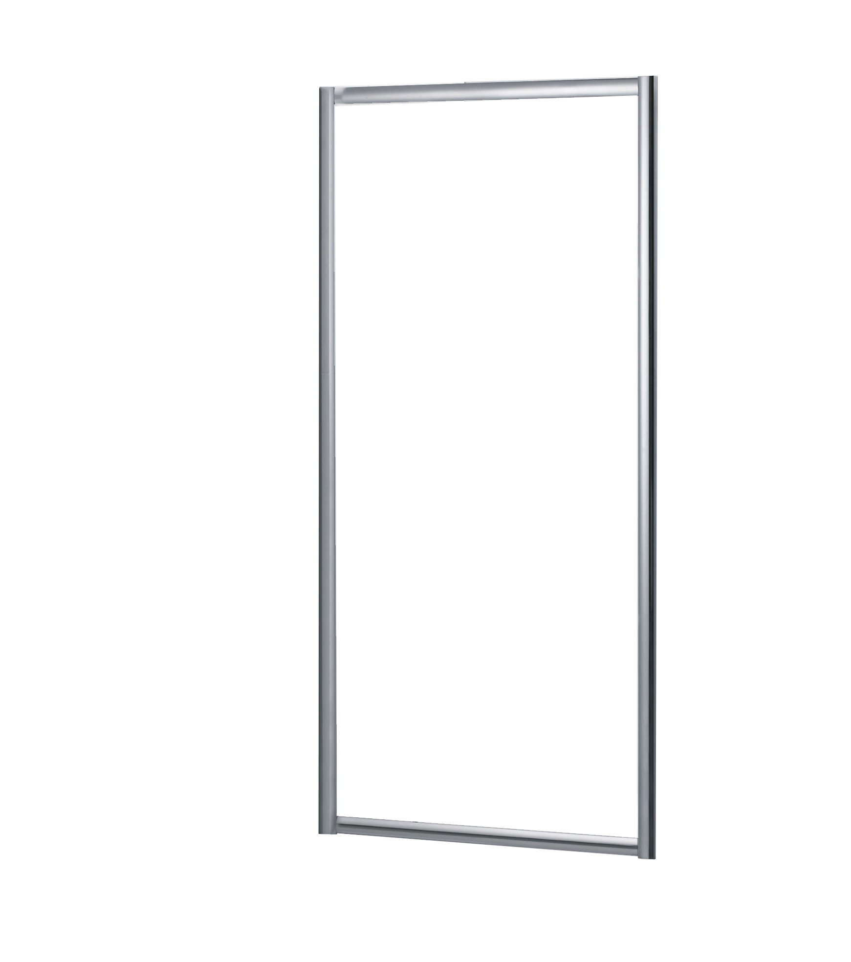 Aquavive – Zijwand Zanzibar 90 x 190CM - Chroom Profiel - 5 mm Helder Glas