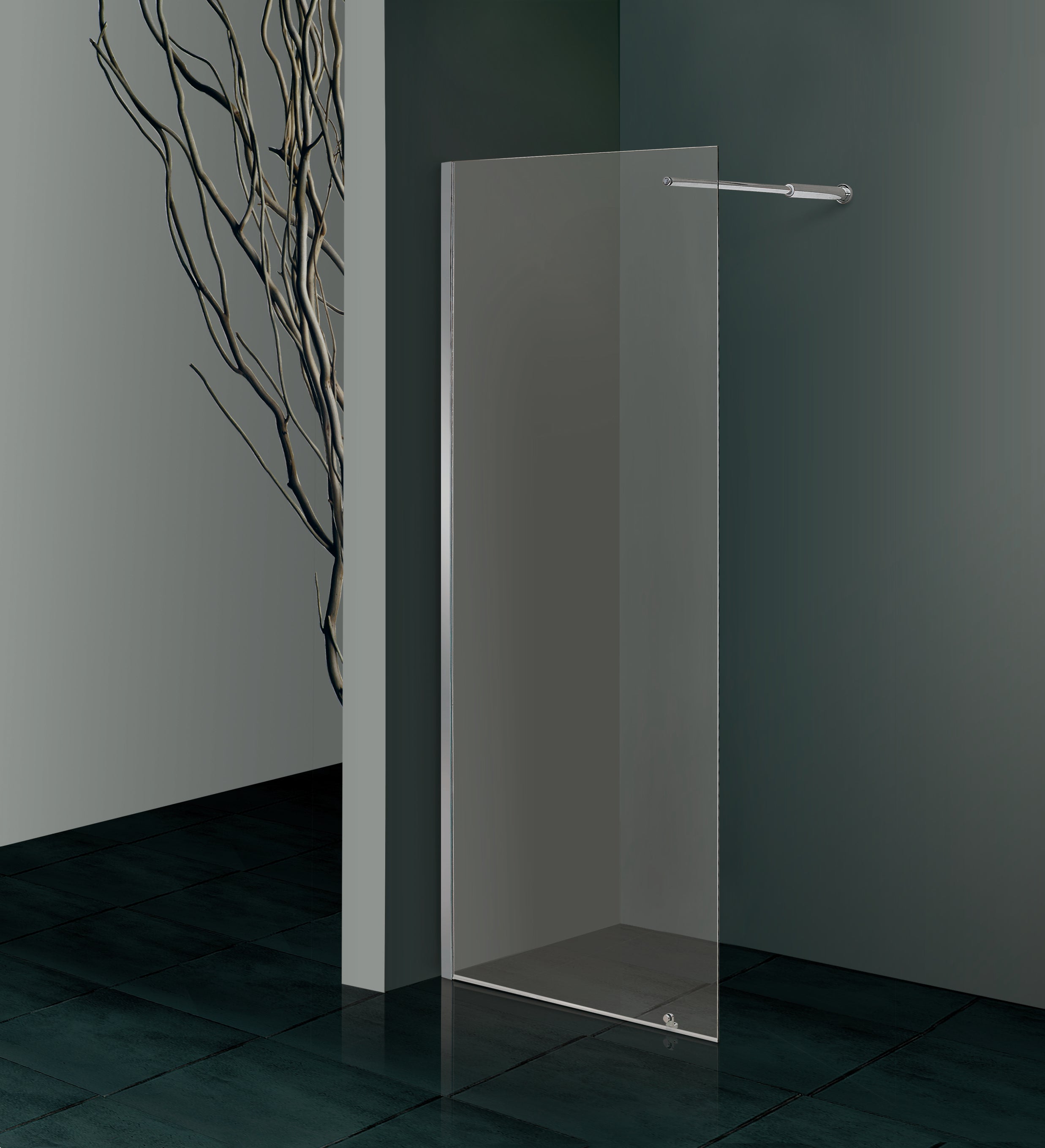 Aquavive - Inloopdouche Samos 90 x 210CM - Chroom Profiel - 6 mm Helder Glas