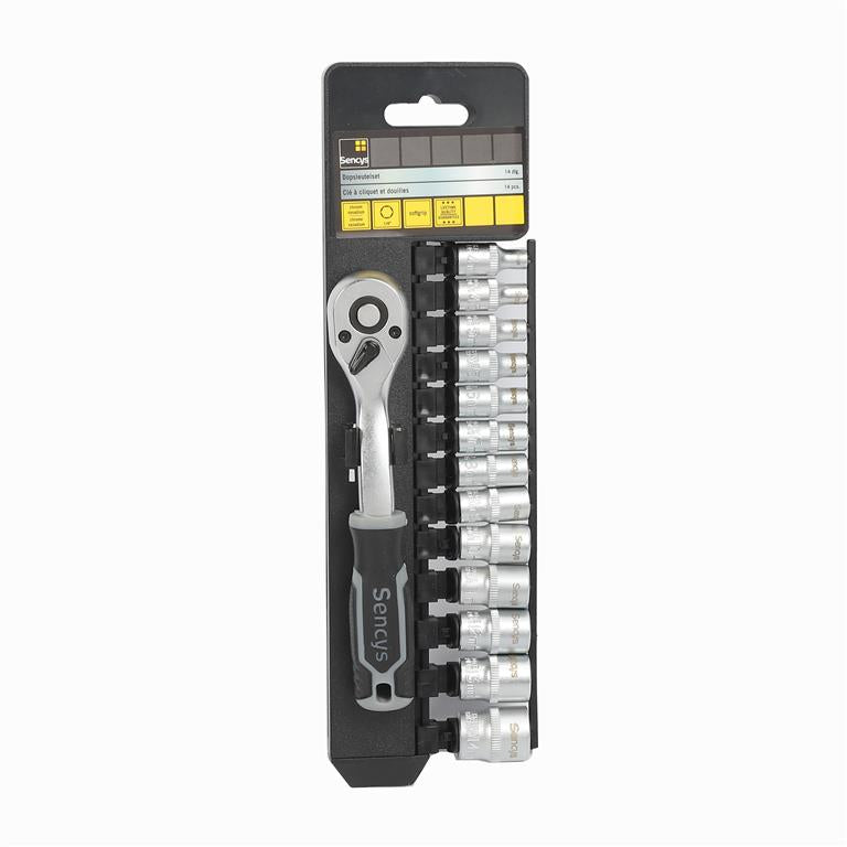 Sencys dopsleutelset – 14 stuks