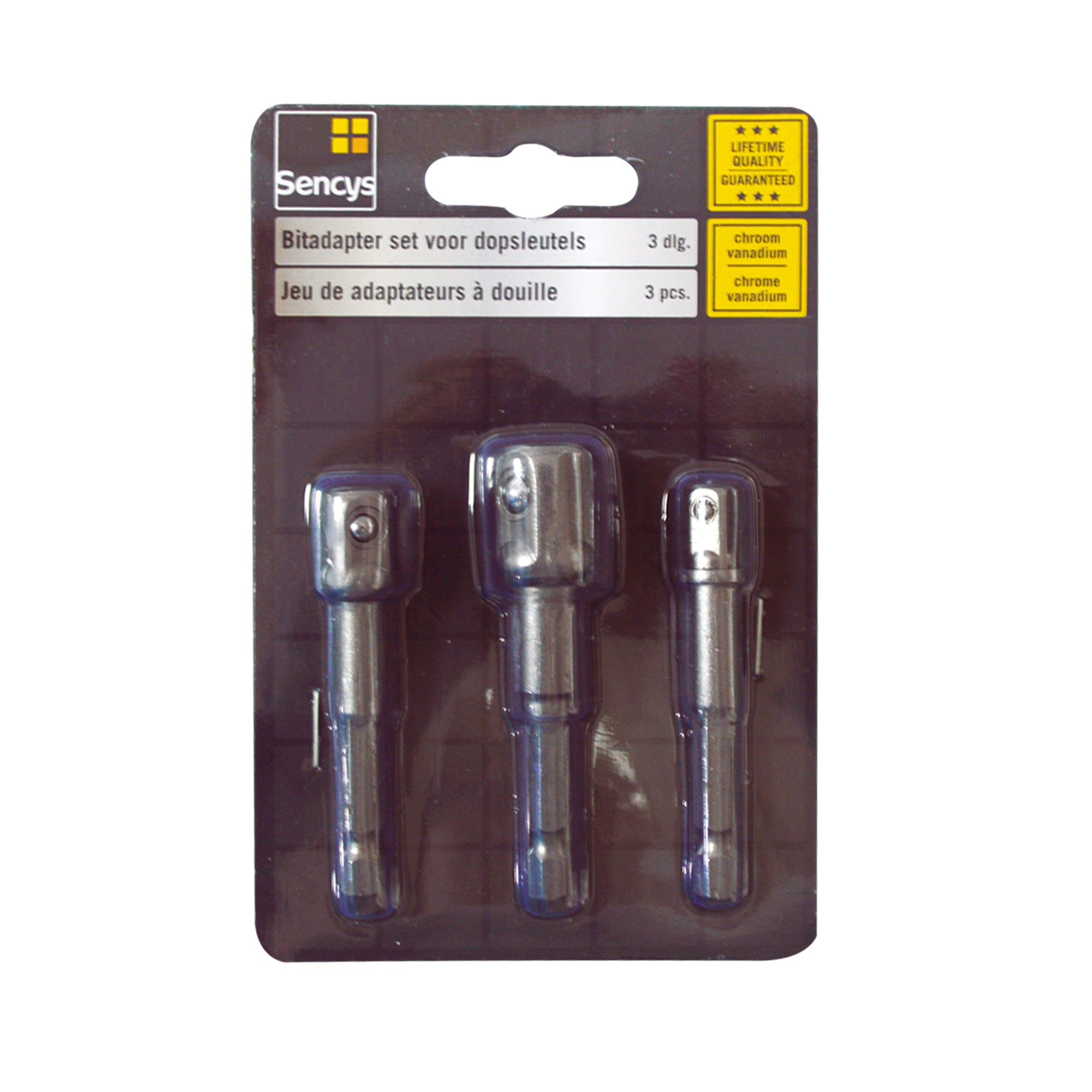Sencys bitadapter voor dopsleutel – 3 stuks