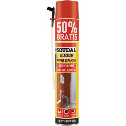 Soudal vulschuim hoog rendement 500+250ml