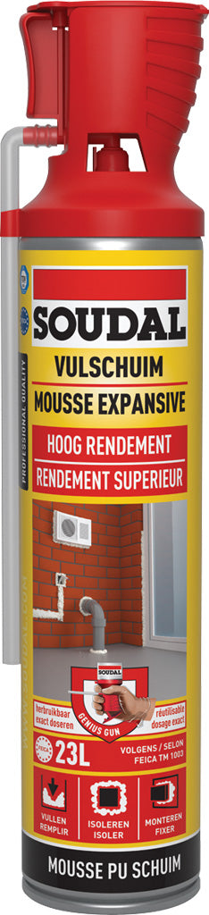 Soudal vulschuim Genius hoog rendement 600ml