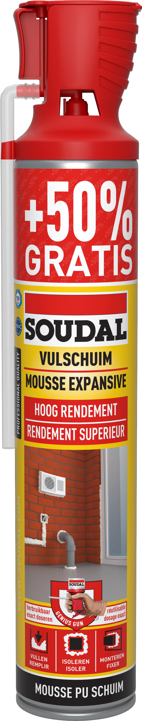 Soudal isolatieschuim Genius Promo 500ml + 250ml