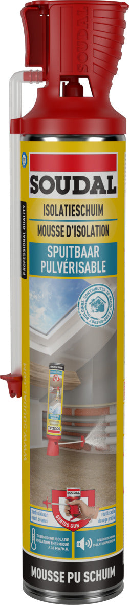 Soudal spuitbaar isolatieschuim Genius Gun 700ml