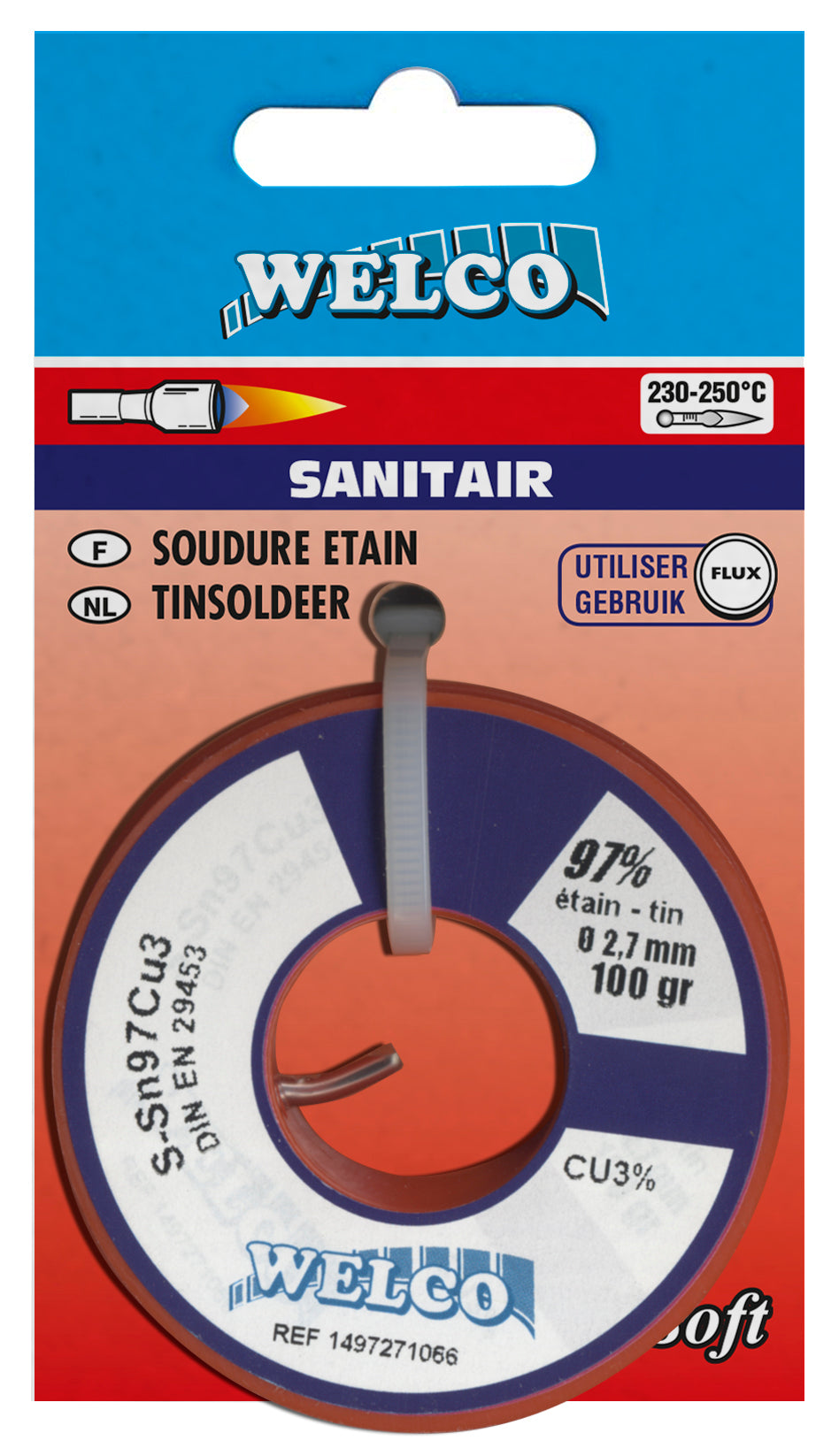 Welco zachtsoldeer voor sanitair 97% tin 100gr